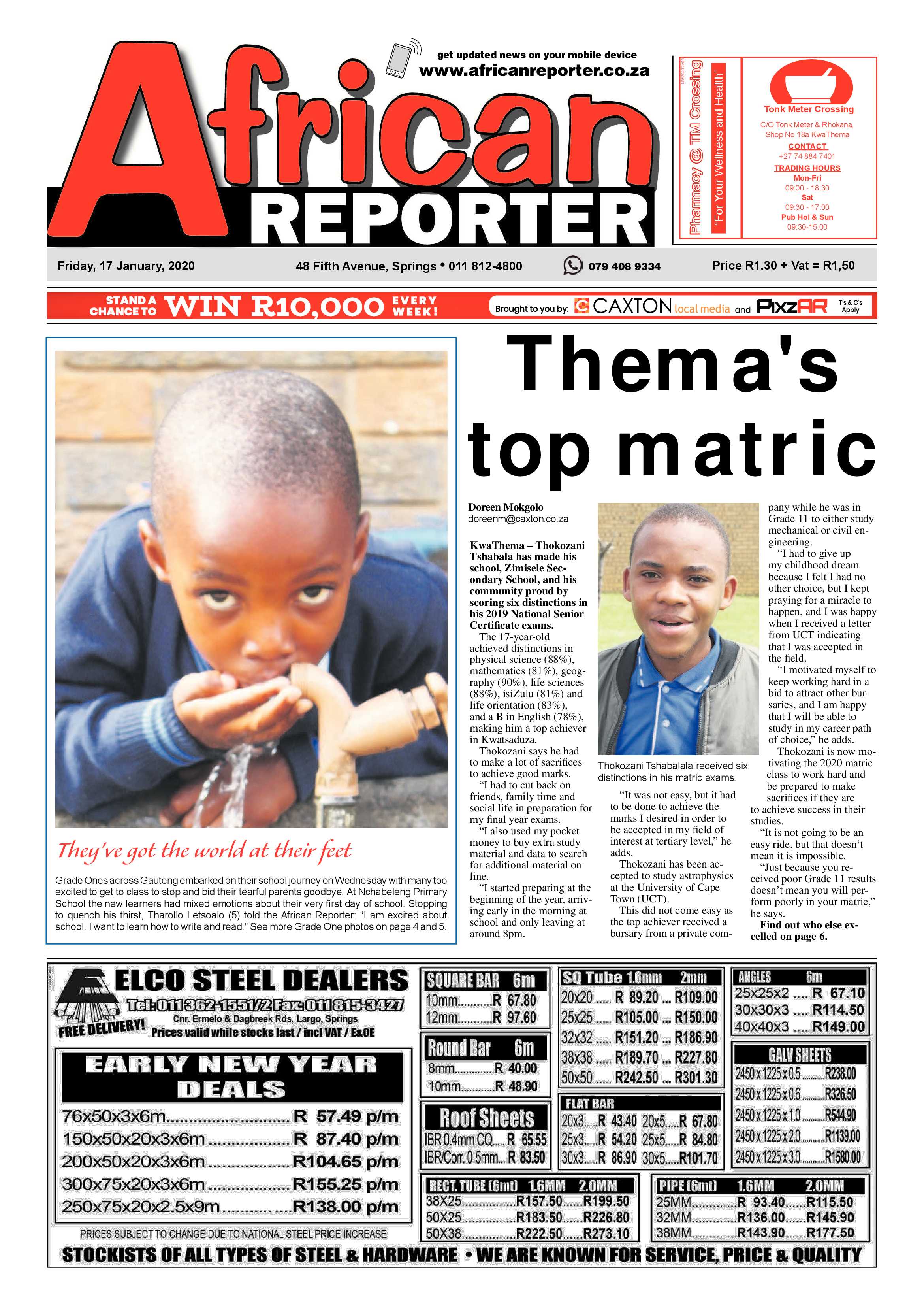 AFrican Reporter 17 January 2020 page 1