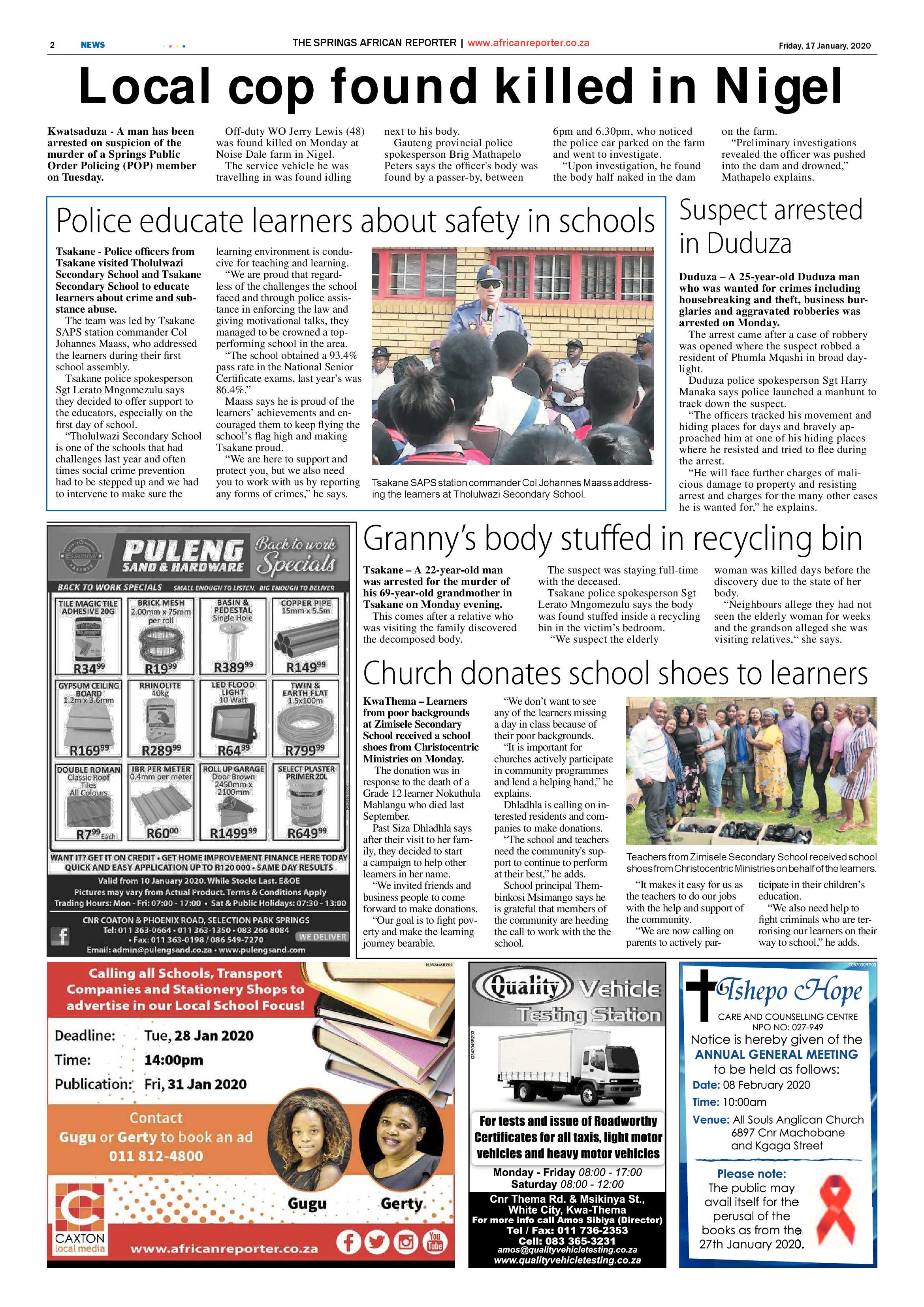 AFrican Reporter 17 January 2020 page 2