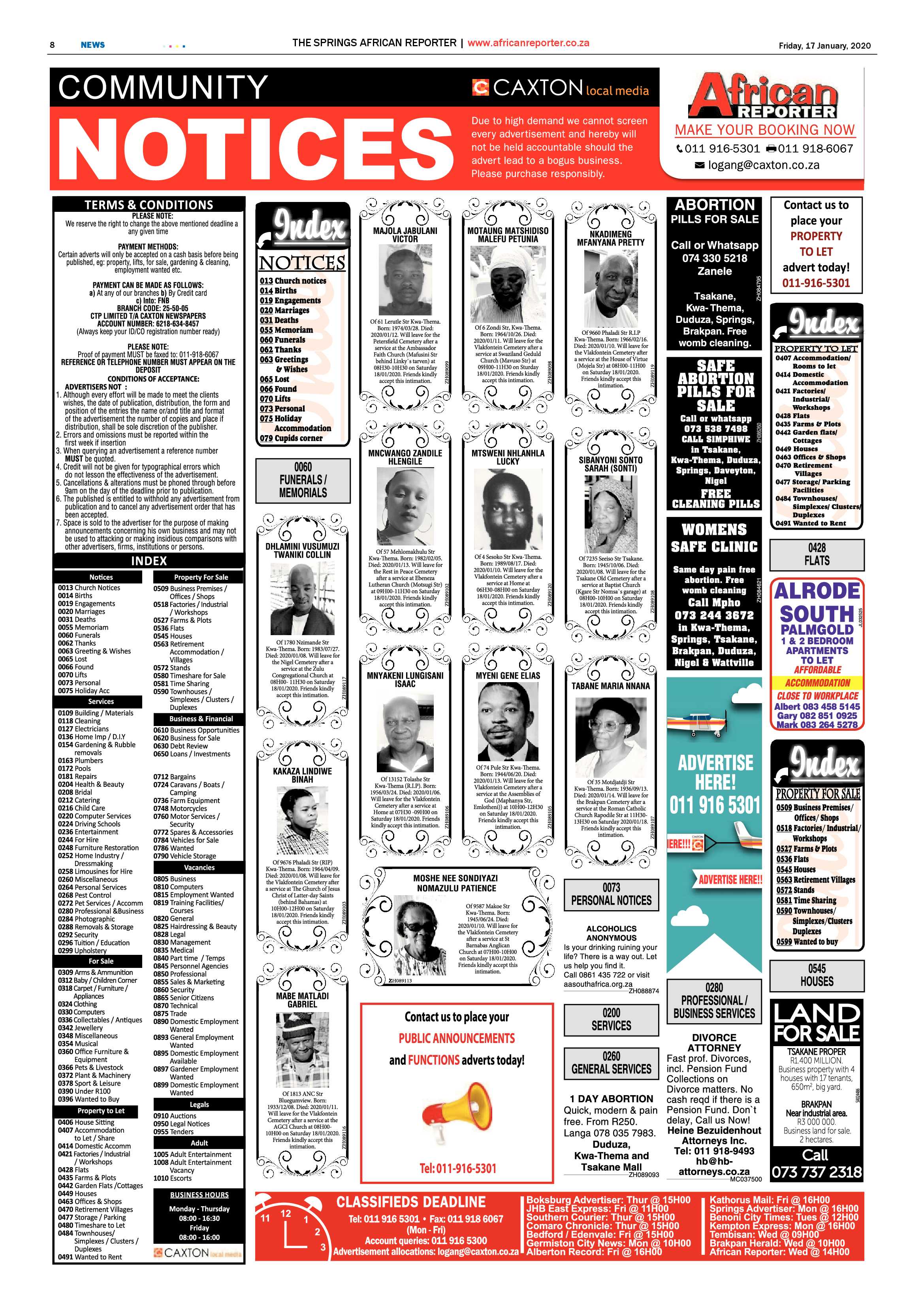 AFrican Reporter 17 January 2020 page 8