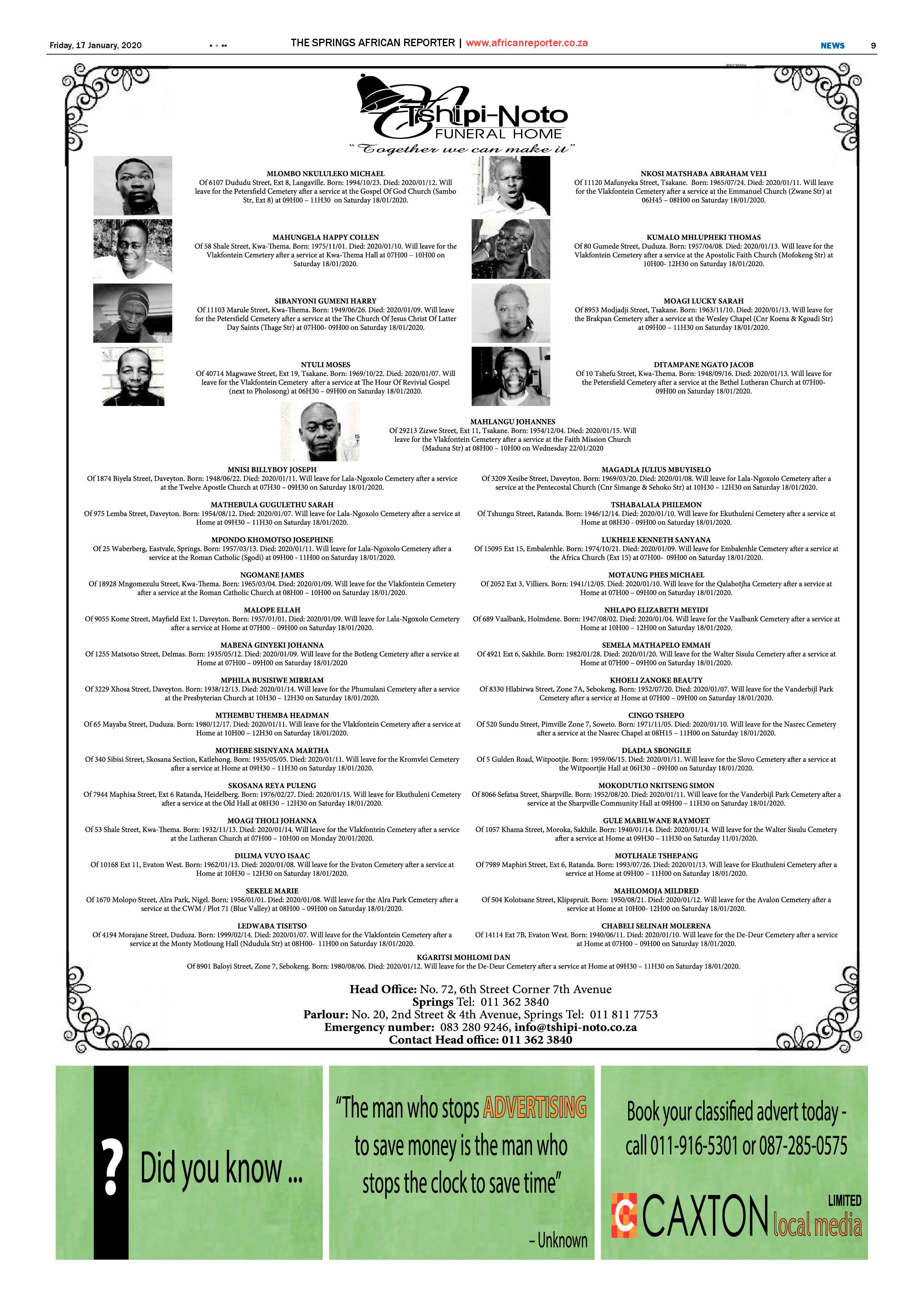 AFrican Reporter 17 January 2020 page 9