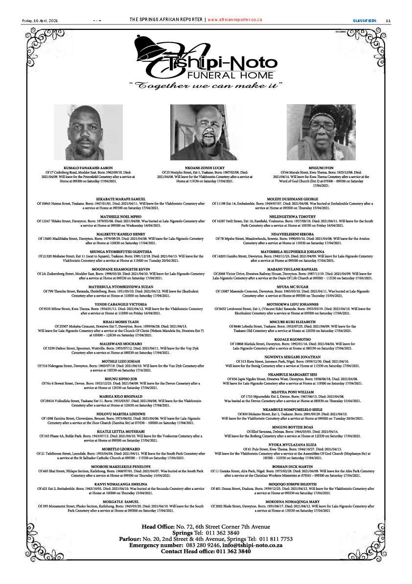 African Reporter 16 April 2021 page 11
