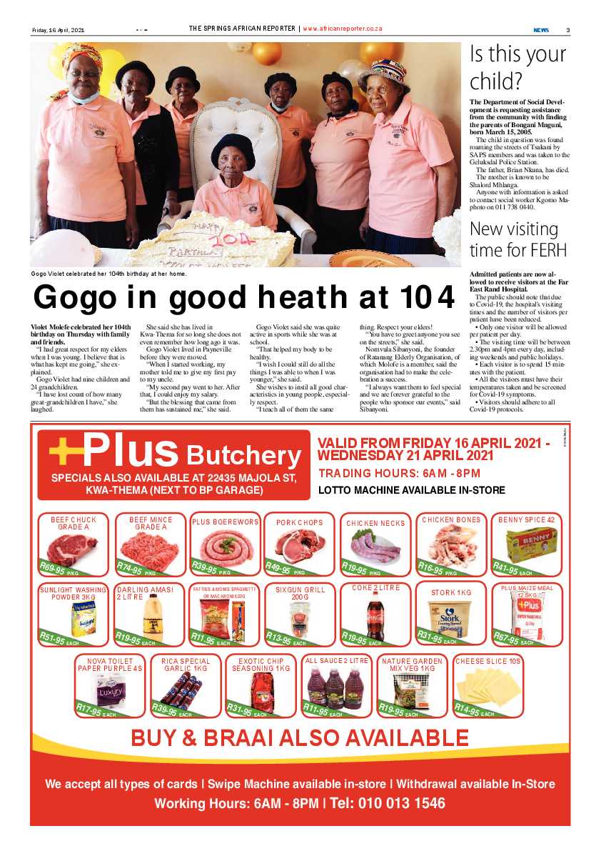 African Reporter 16 April 2021 page 3