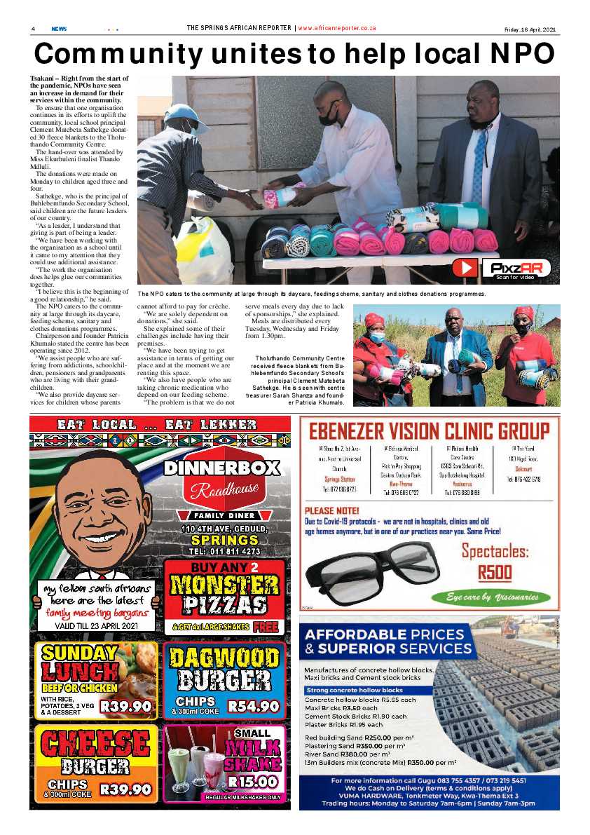 African Reporter 16 April 2021 page 4