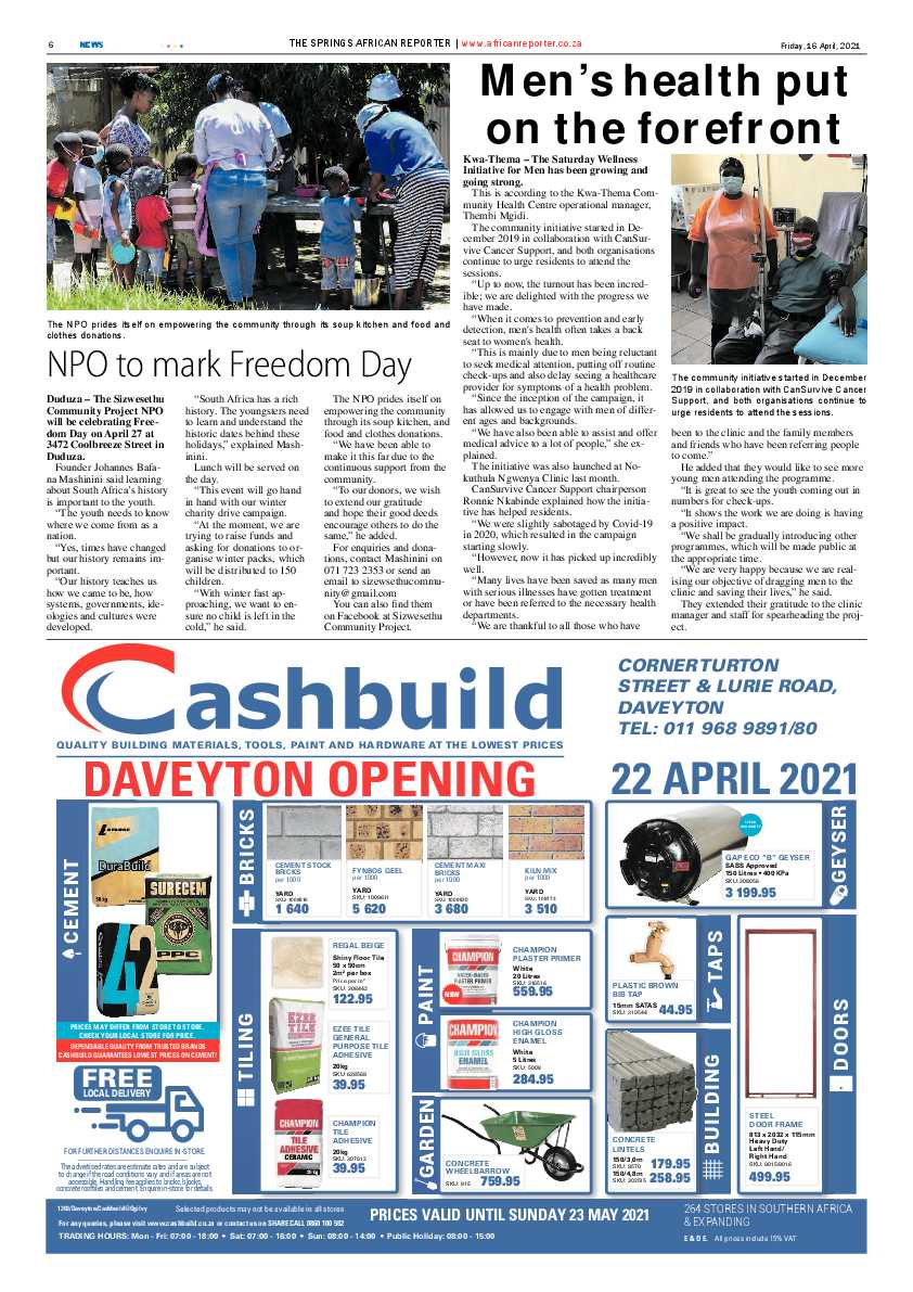 African Reporter 16 April 2021 page 6