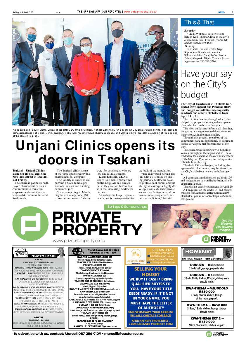 African Reporter 16 April 2021 page 9