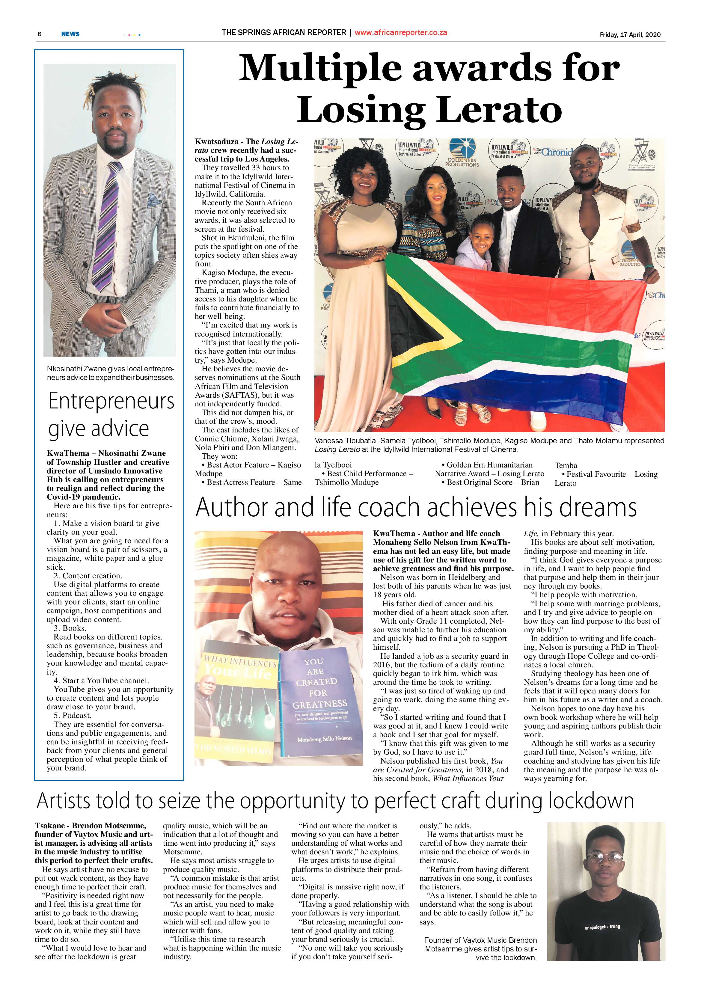 African Reporter- Special Edition page 6