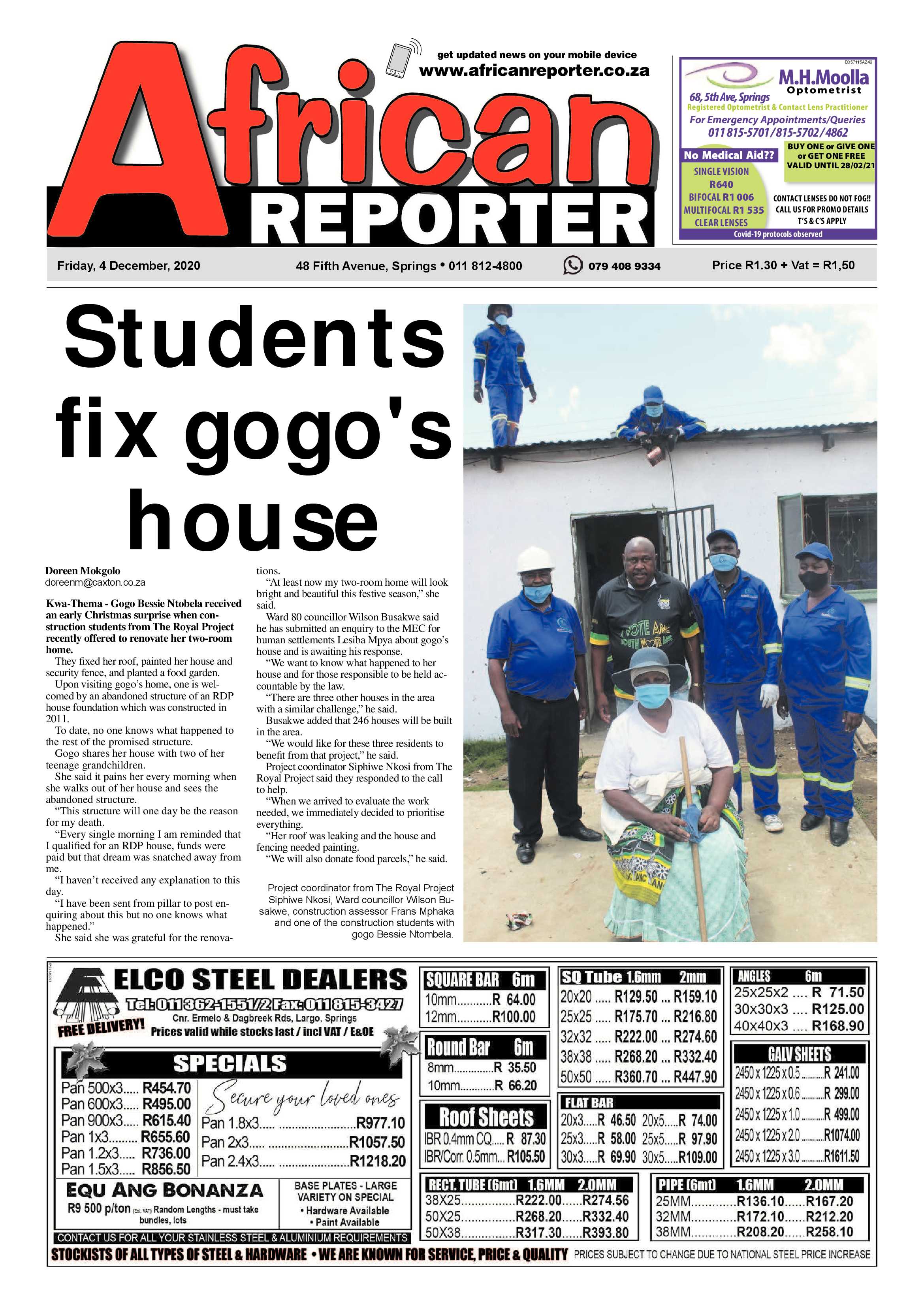 African Reporter04 December 2020 page 1