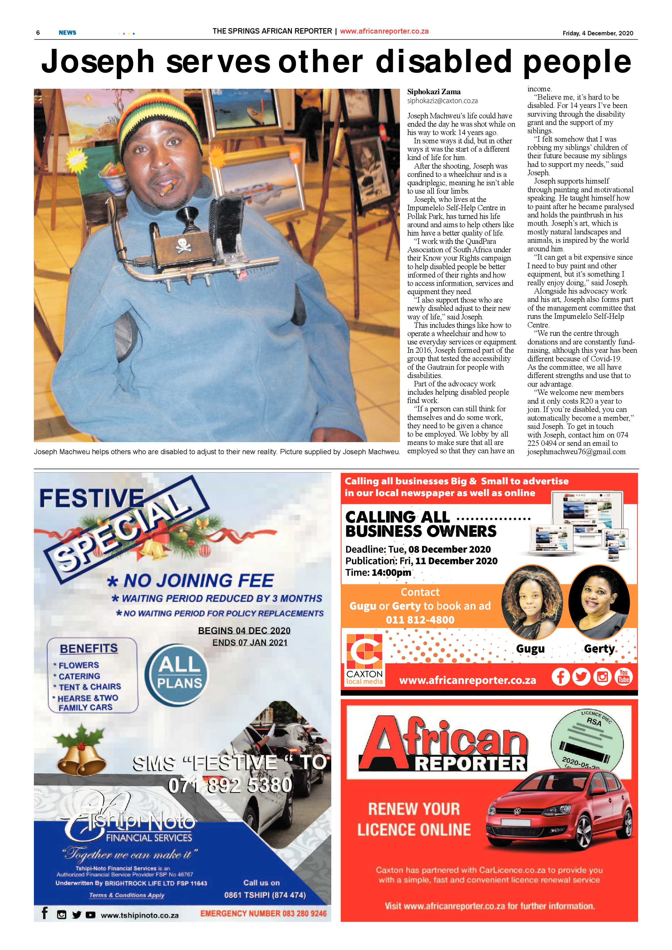 African Reporter04 December 2020 page 6