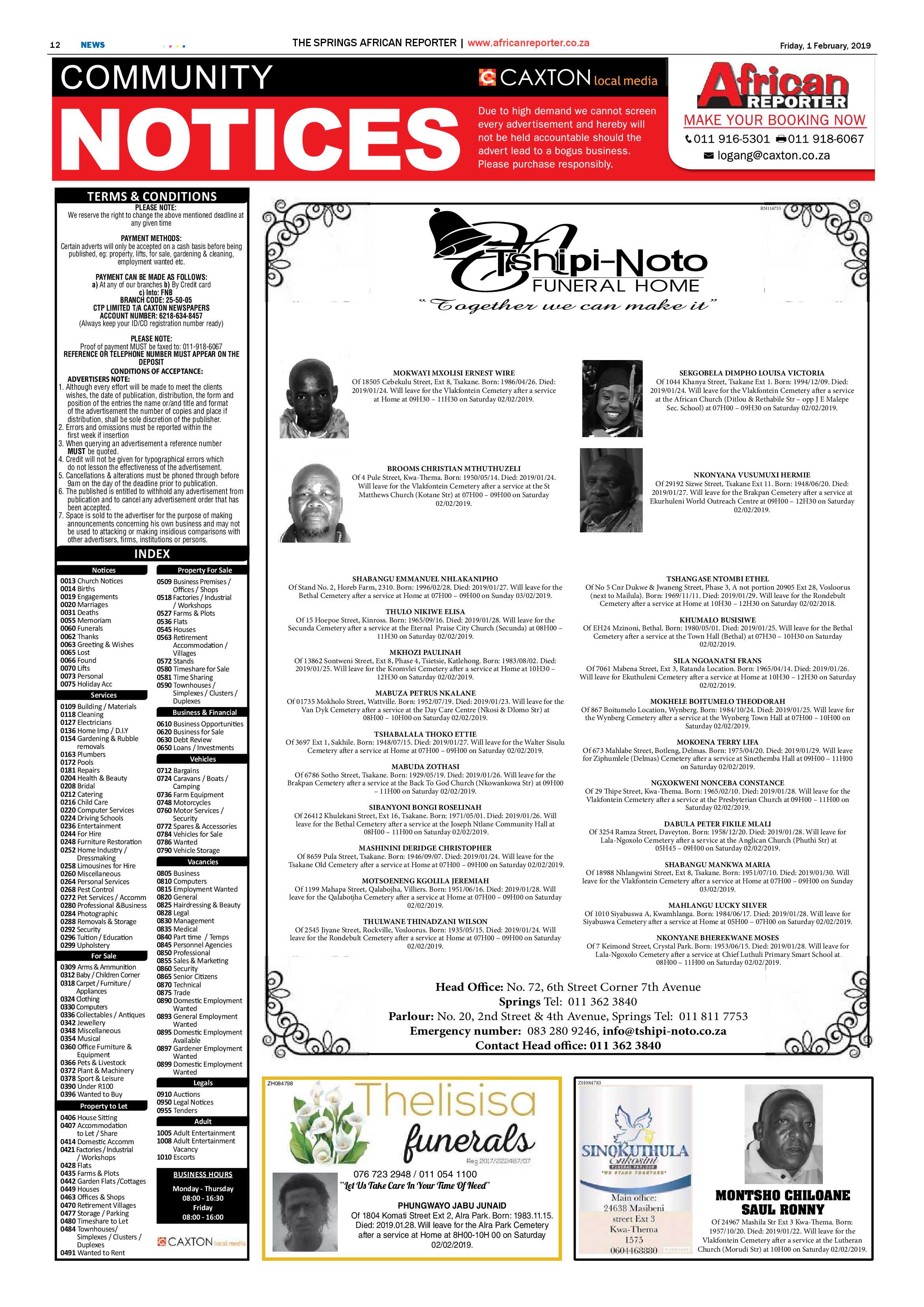 African Reporter 01 February 2019 page 12