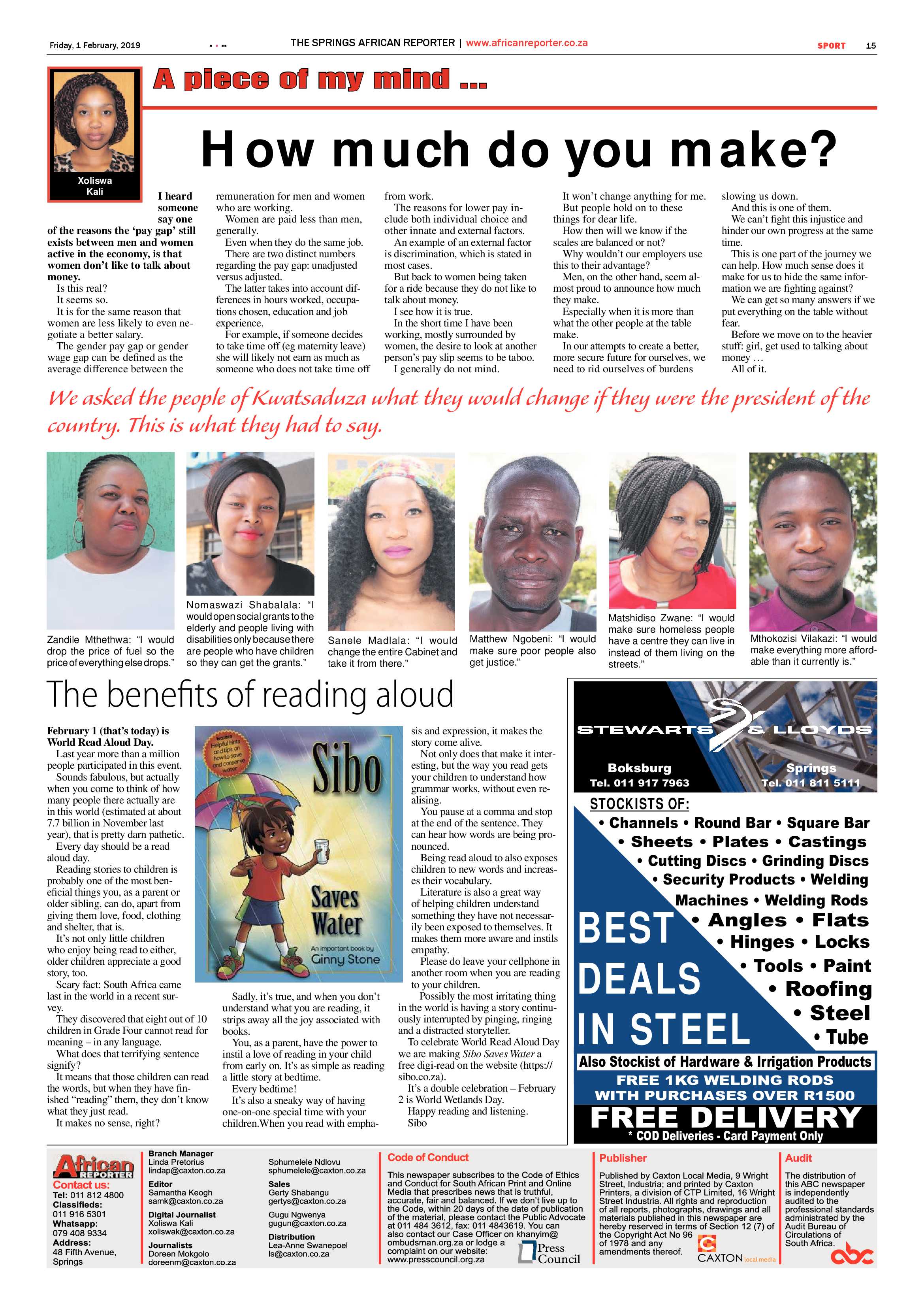 African Reporter 01 February 2019 page 15