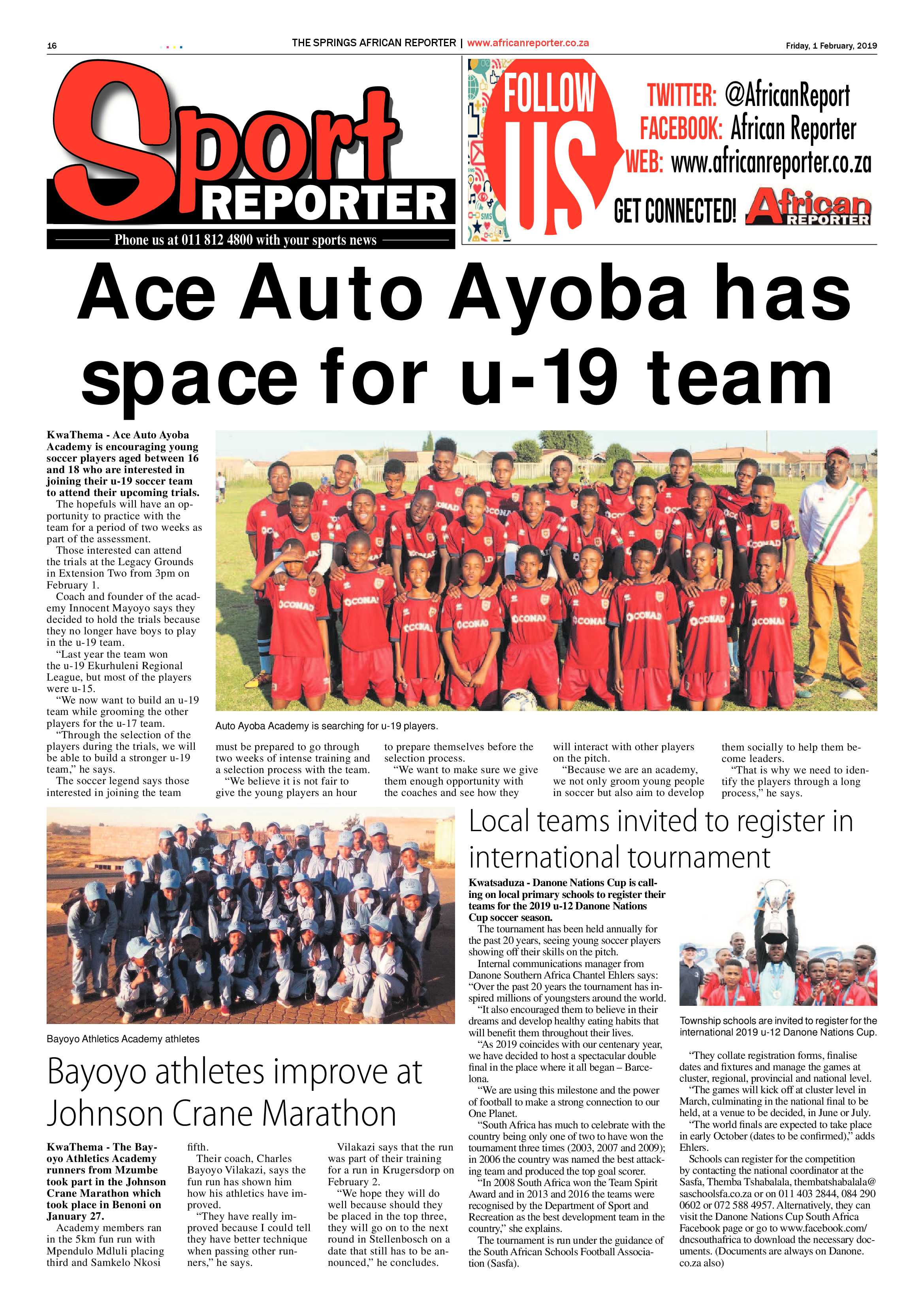 African Reporter 01 February 2019 page 16