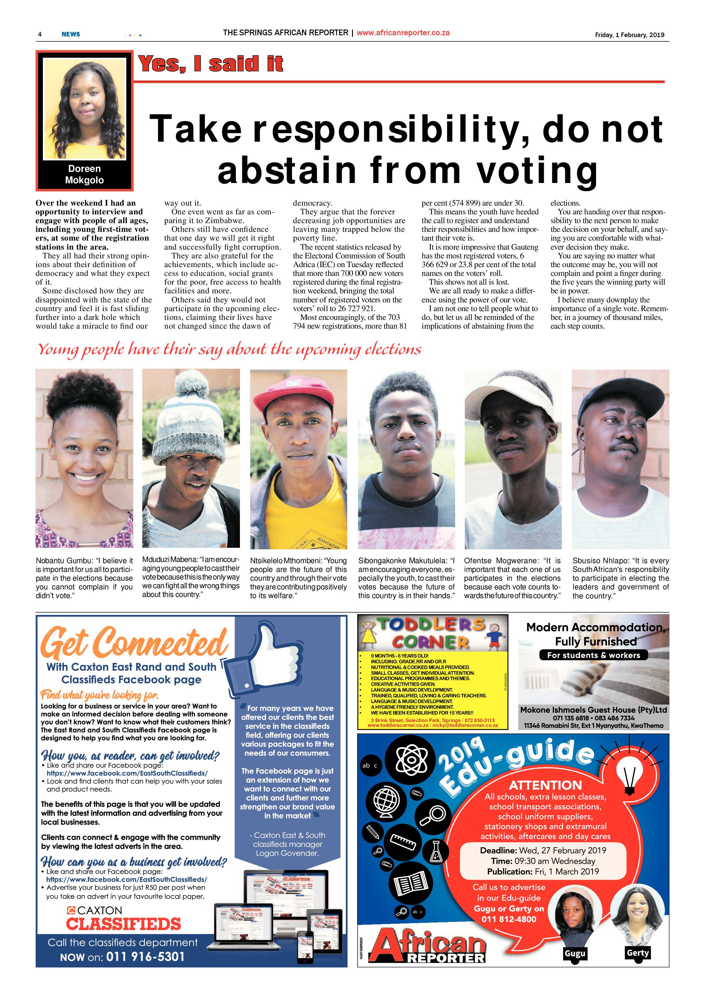 African Reporter 01 February 2019 page 4