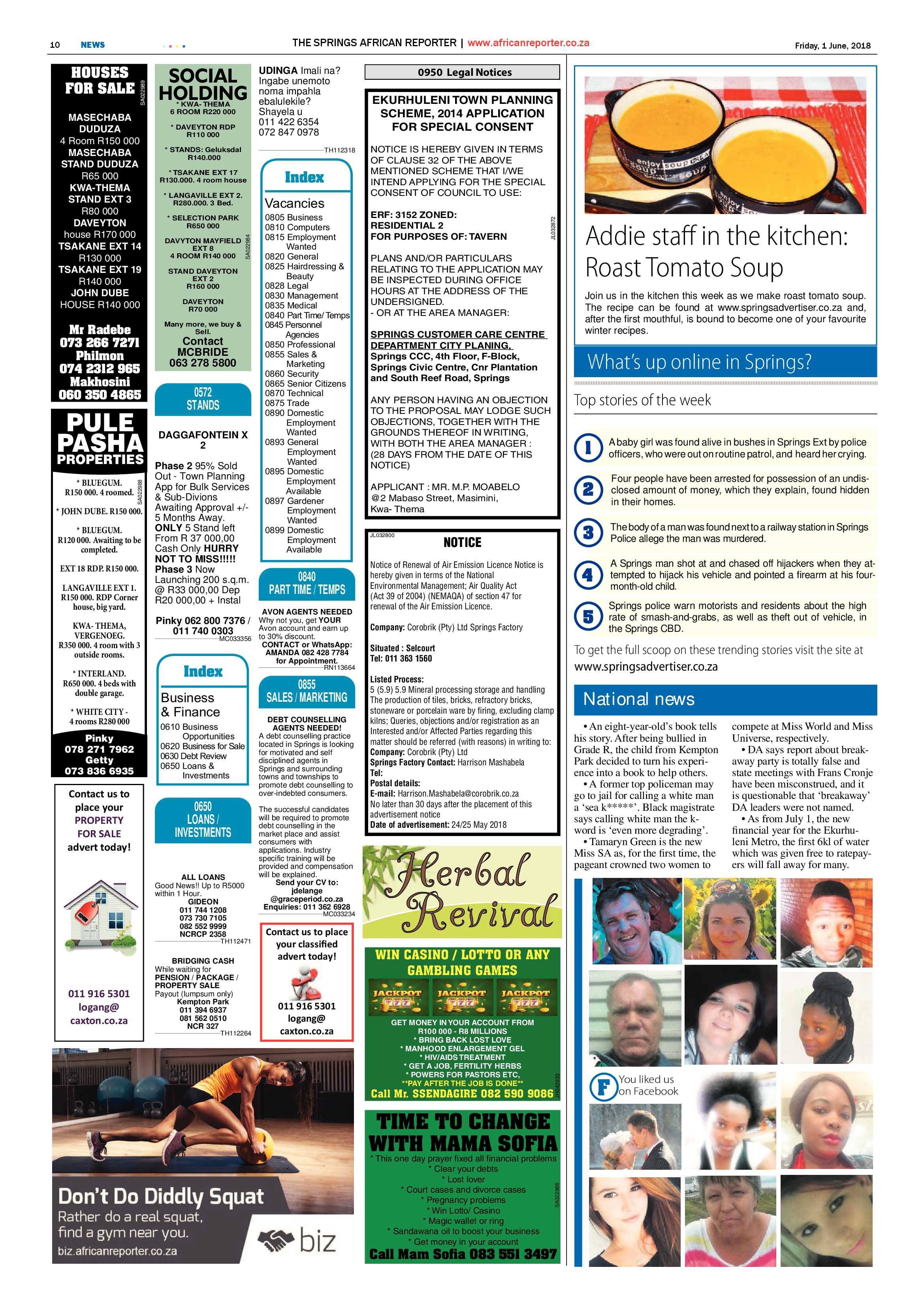African Reporter 01 June 2018 page 10