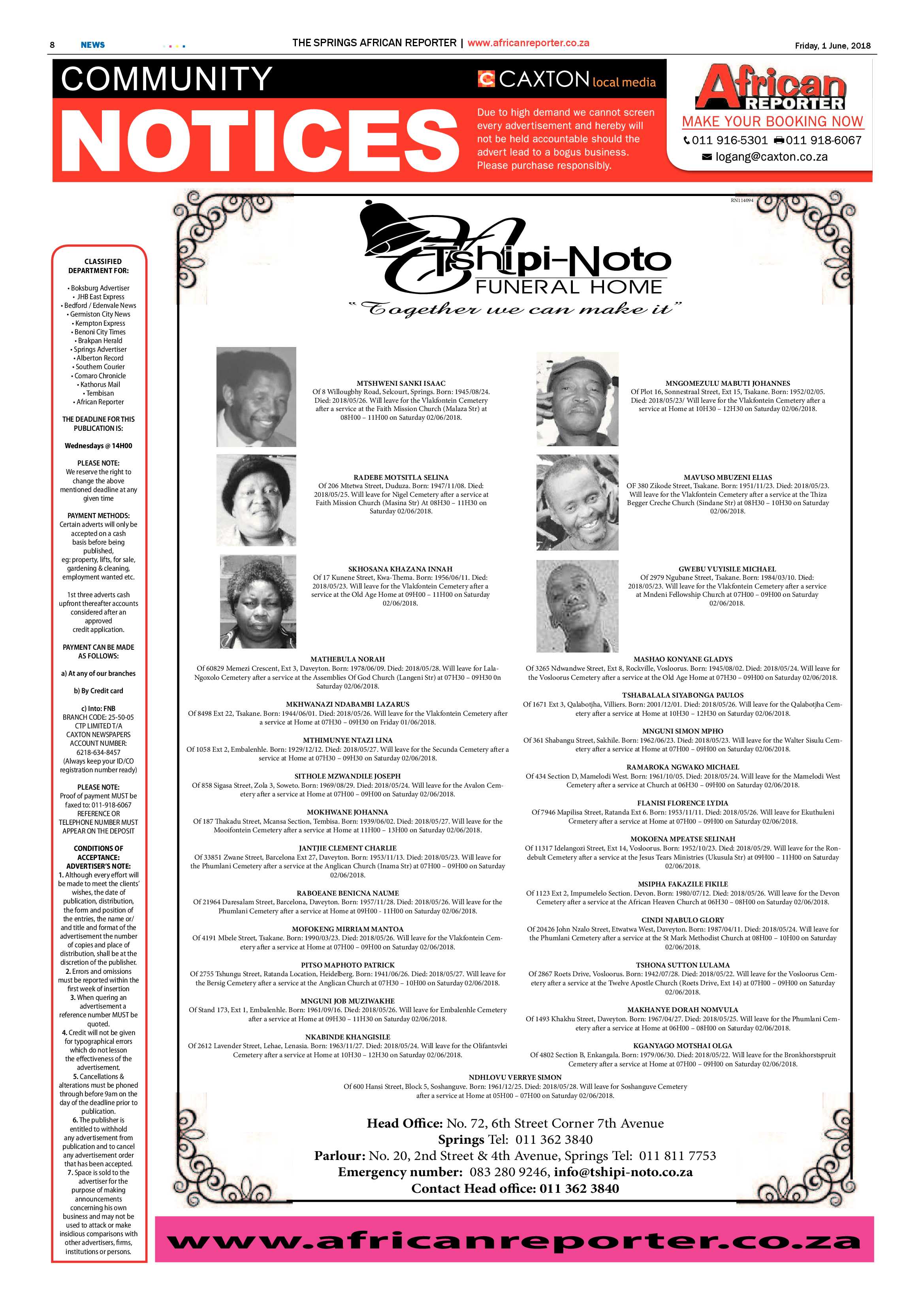 African Reporter 01 June 2018 page 8
