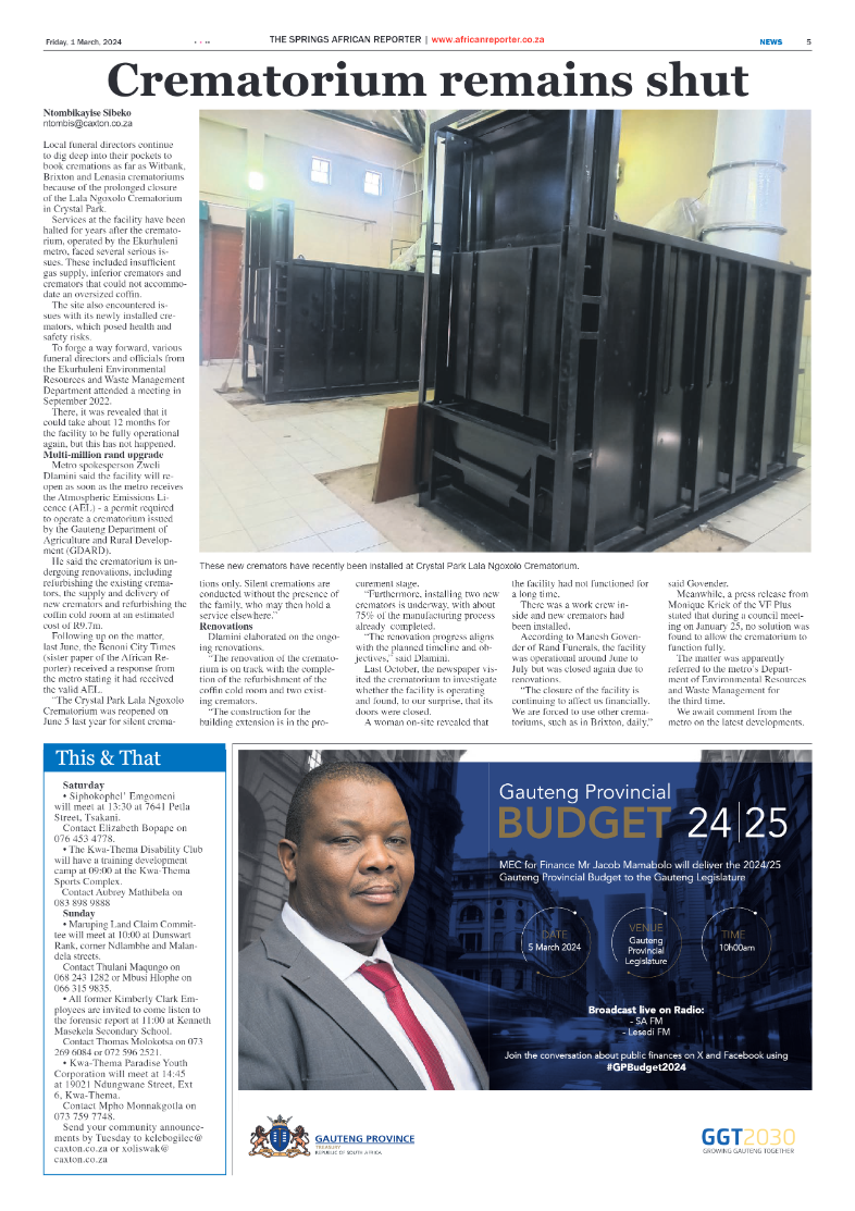 African Reporter 01 March 2024 page 5