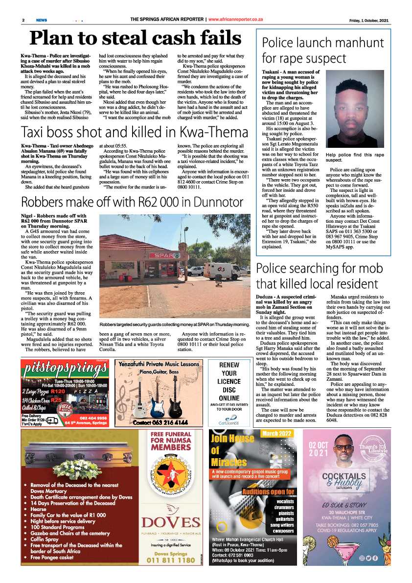 African Reporter 01 October 2021 page 2