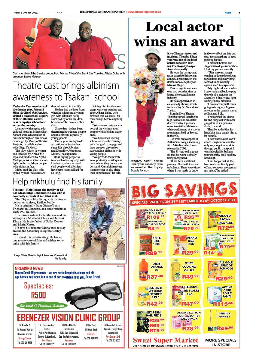 African Reporter 01 October 2021 page 3