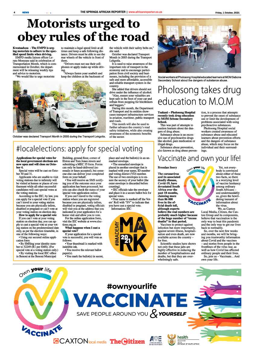 African Reporter 01 October 2021 page 4