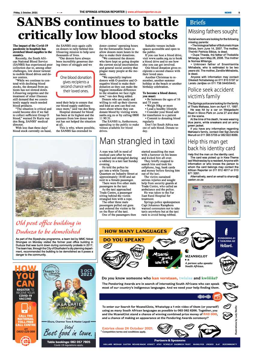 African Reporter 01 October 2021 page 5
