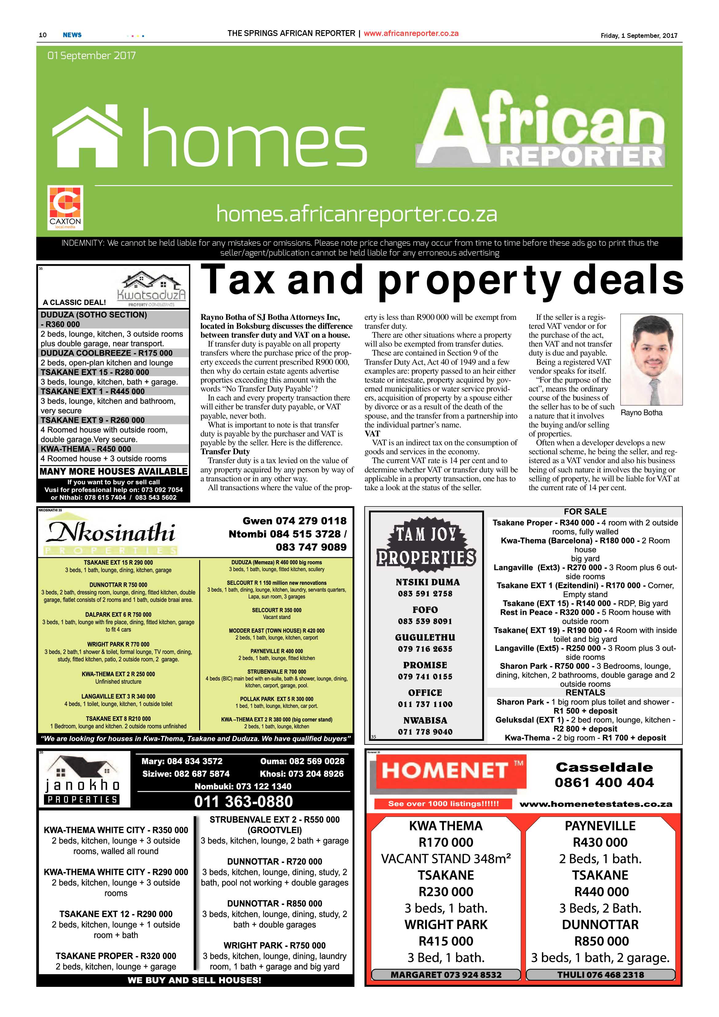 African Reporter 01 September 2017 page 10