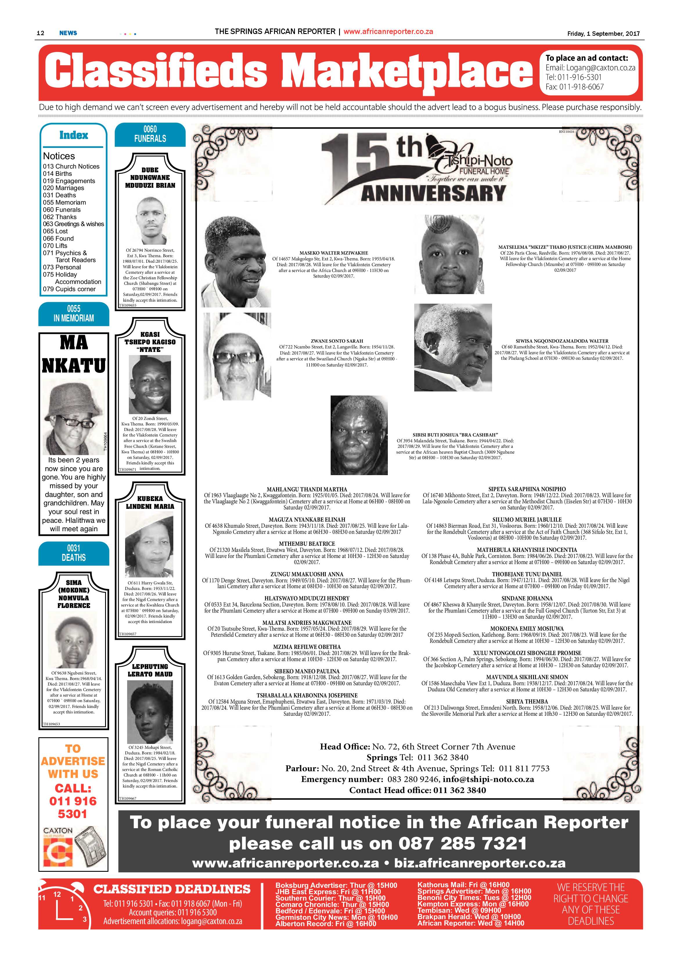African Reporter 01 September 2017 page 12