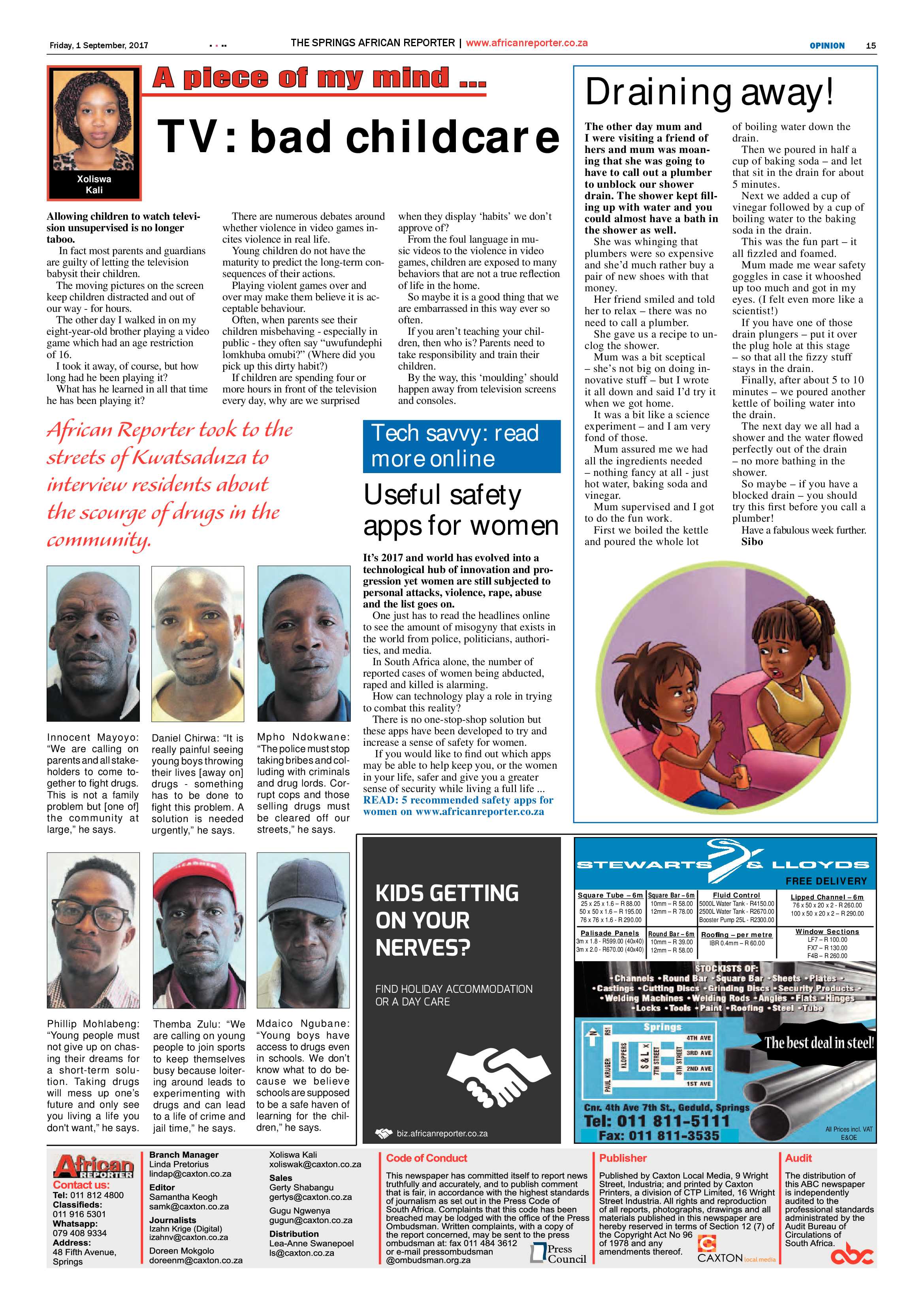 African Reporter 01 September 2017 page 15