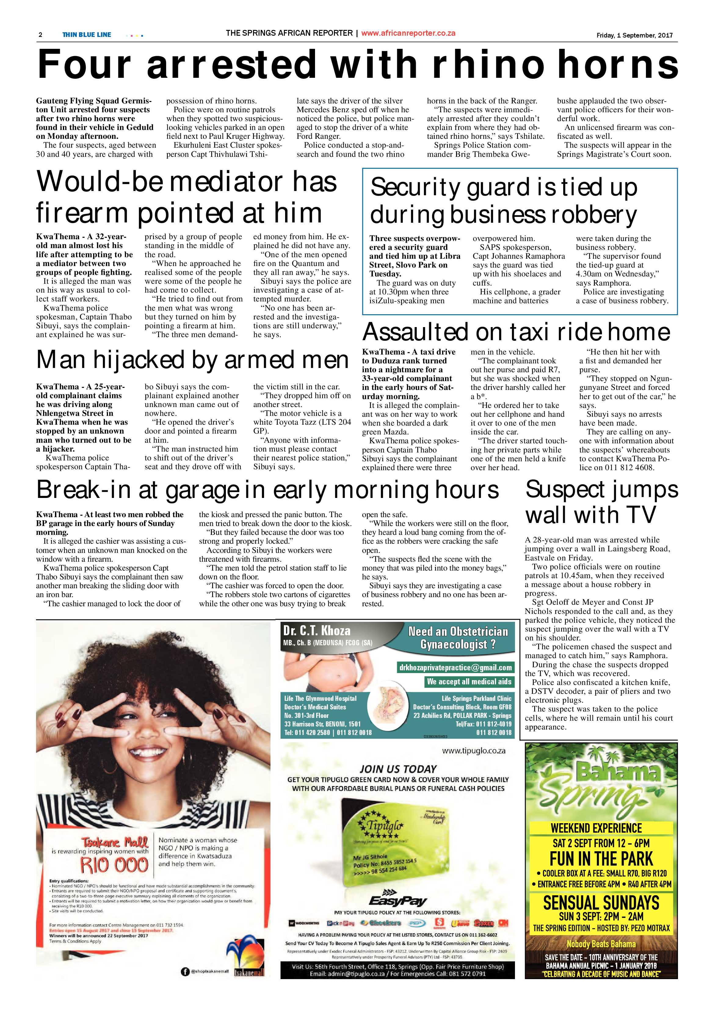 African Reporter 01 September 2017 page 2