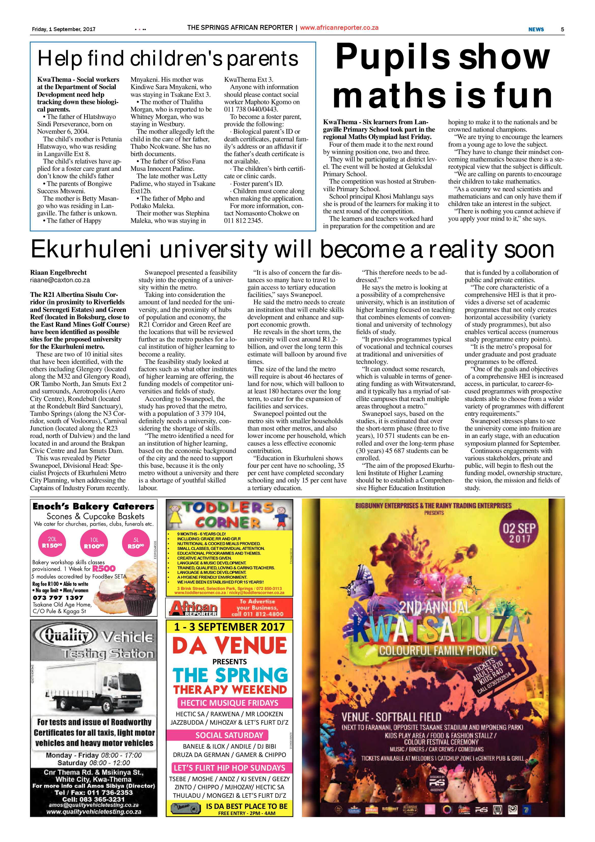 African Reporter 01 September 2017 page 5