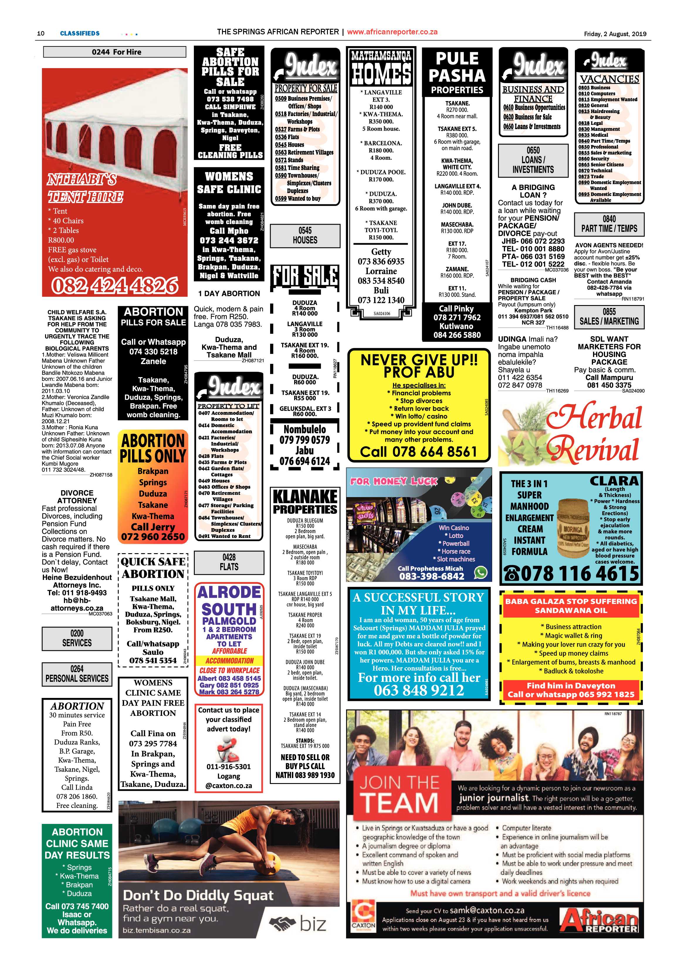 African Reporter 02 August 2019 page 10