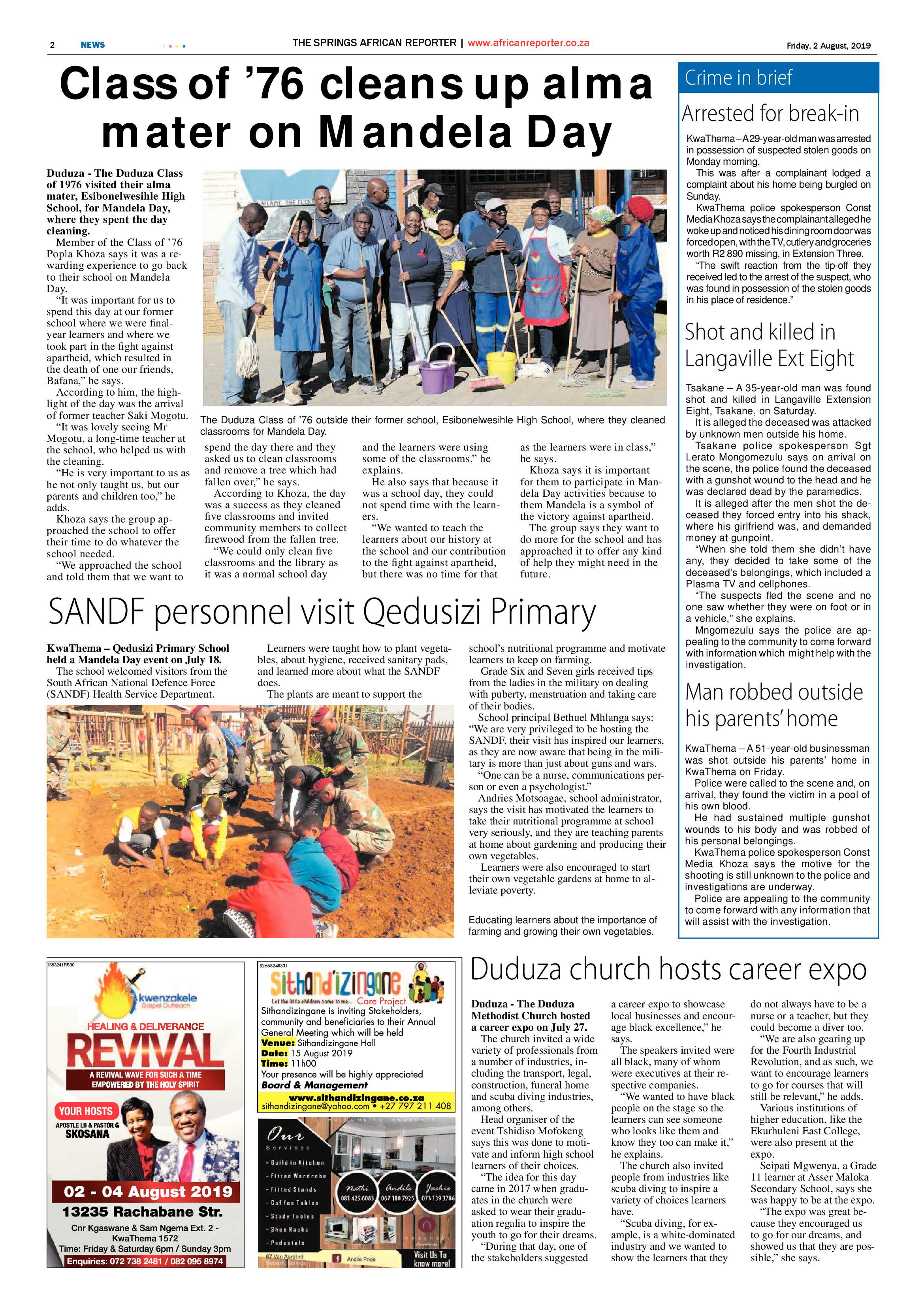 African Reporter 02 August 2019 page 2
