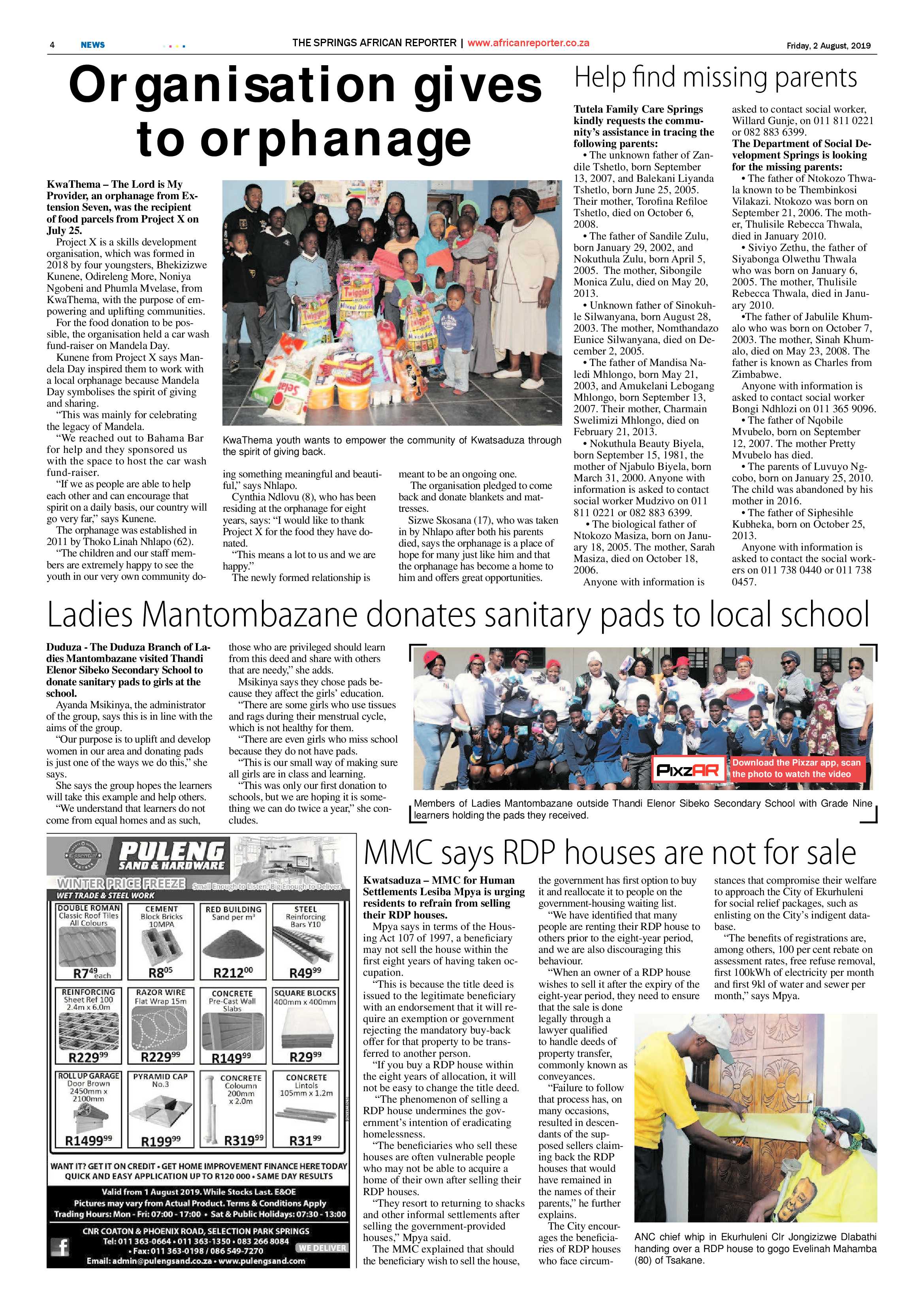 African Reporter 02 August 2019 page 4