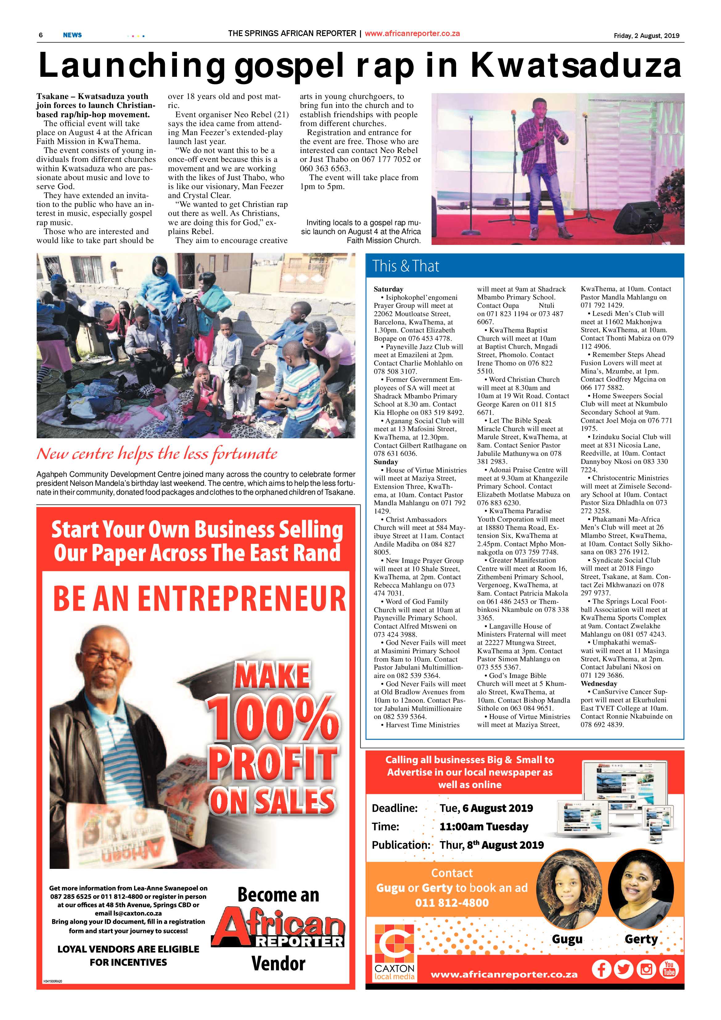 African Reporter 02 August 2019 page 6