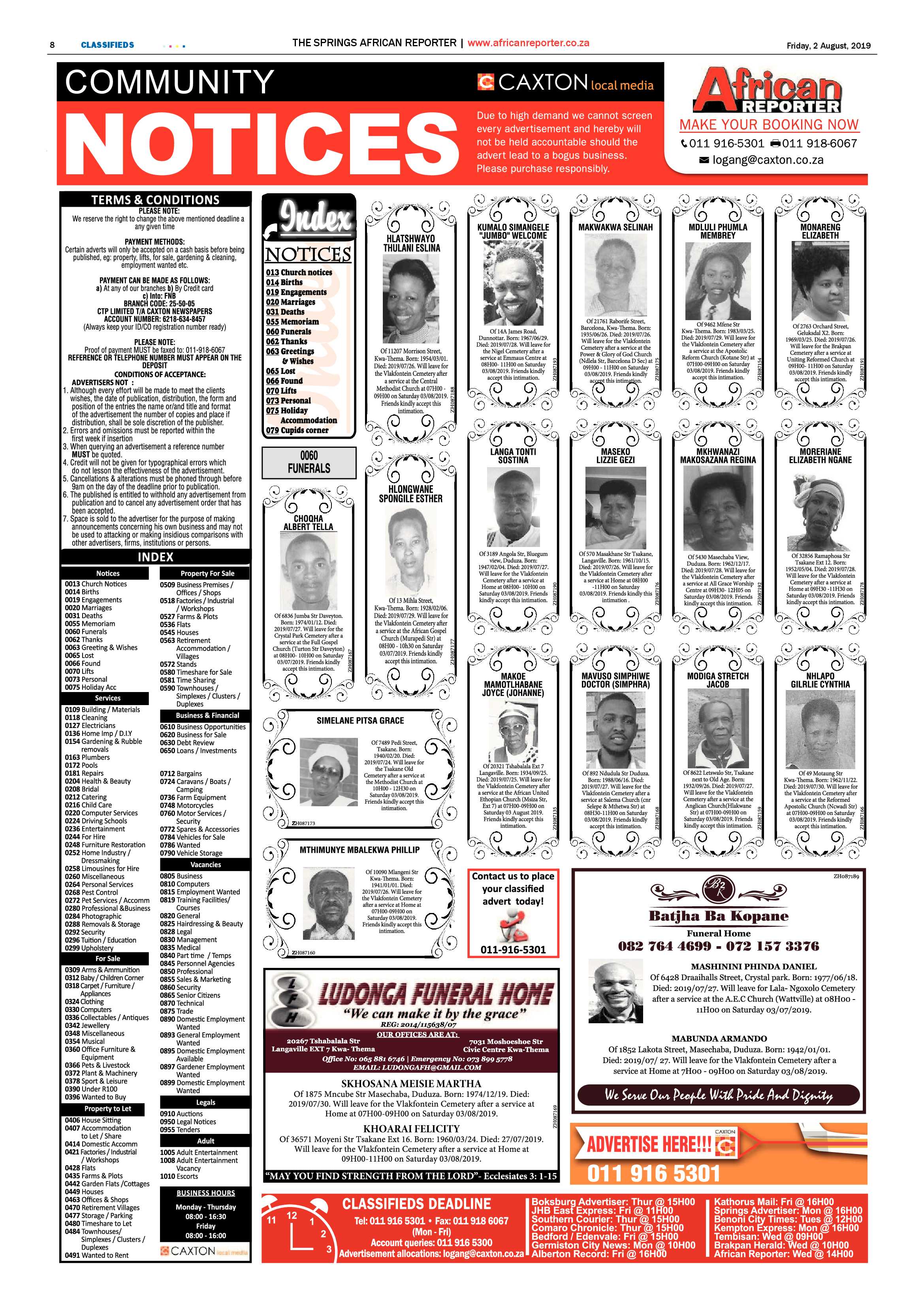 African Reporter 02 August 2019 page 8