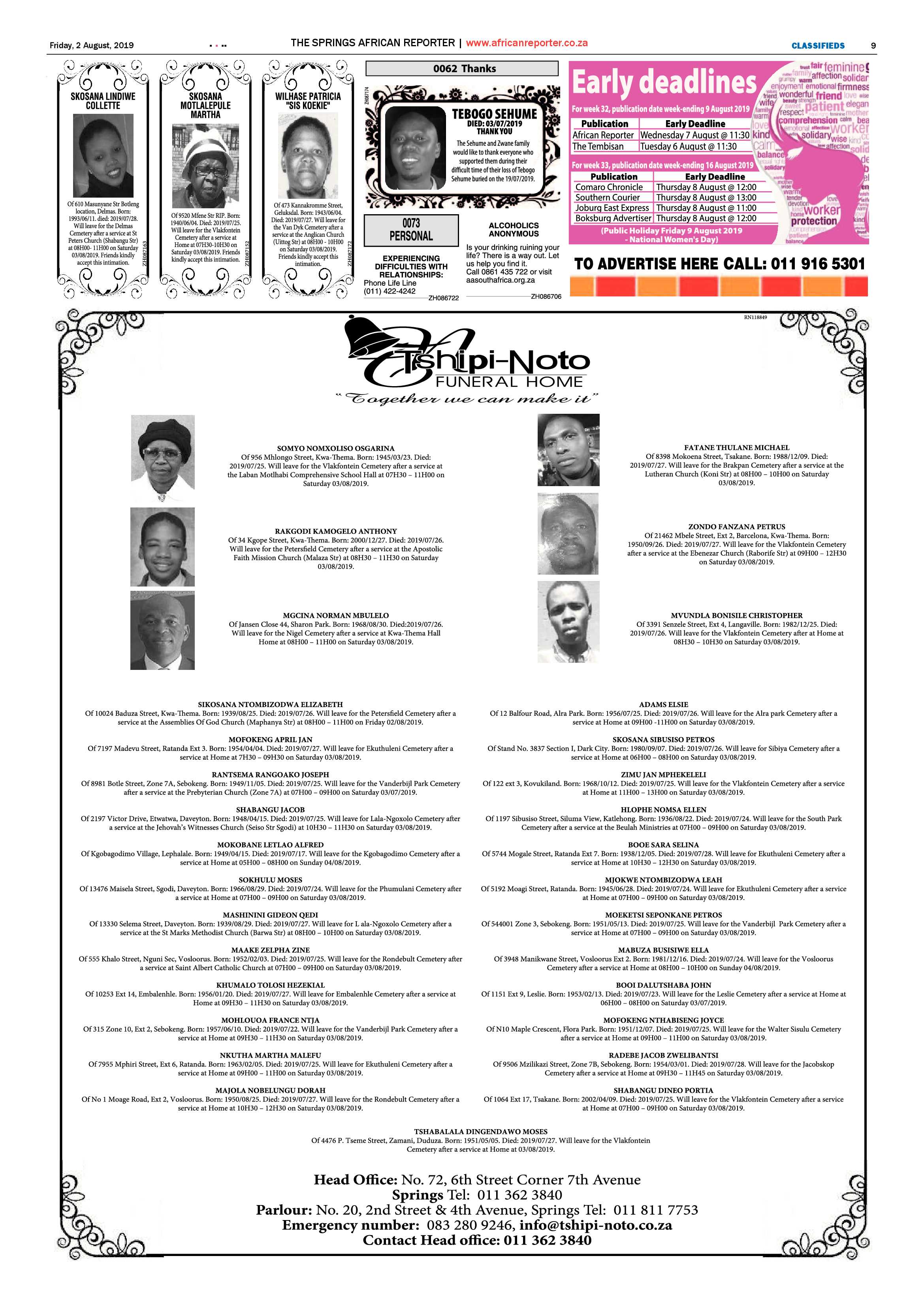 African Reporter 02 August 2019 page 9