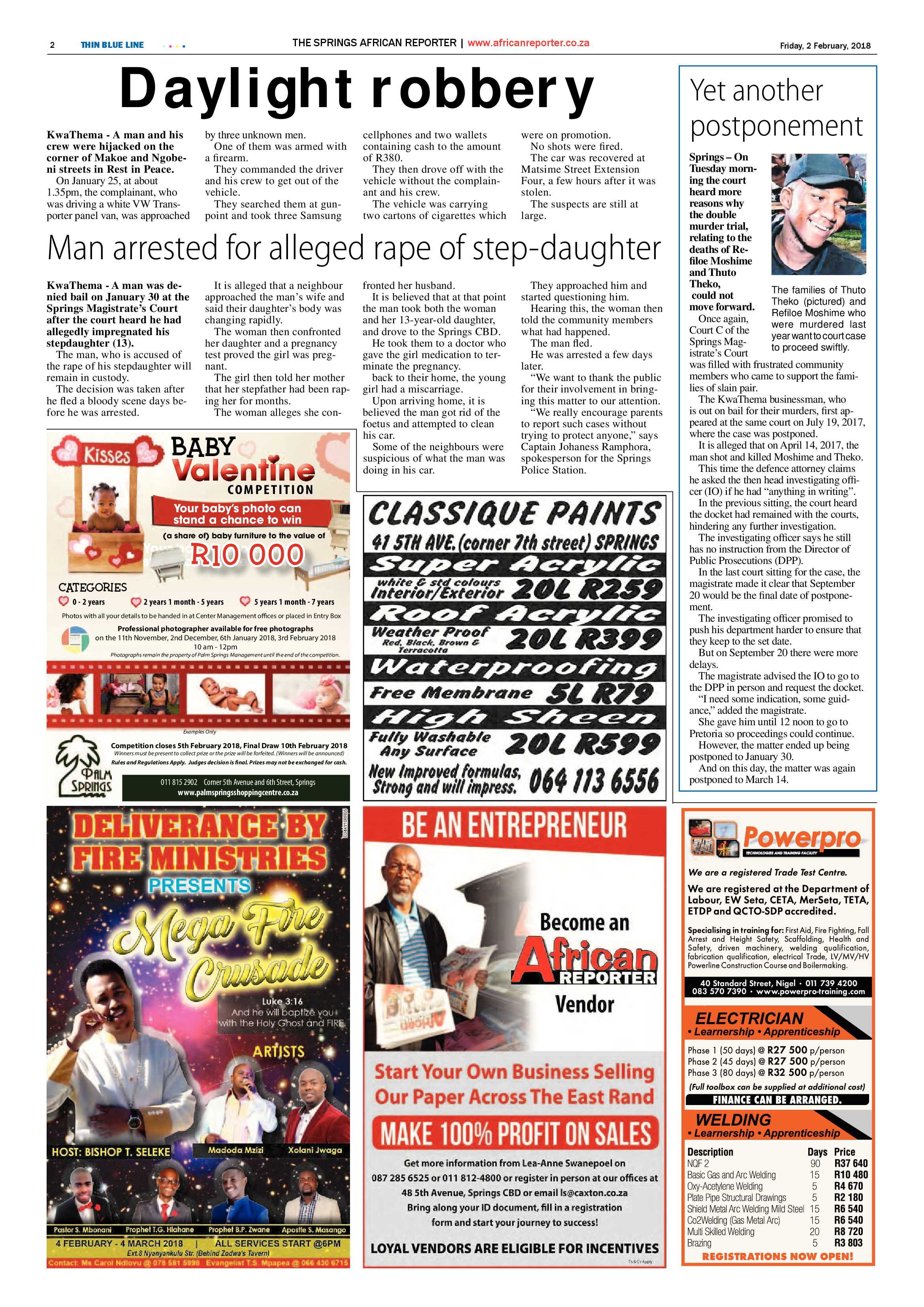 African Reporter 02 February 2018 page 2