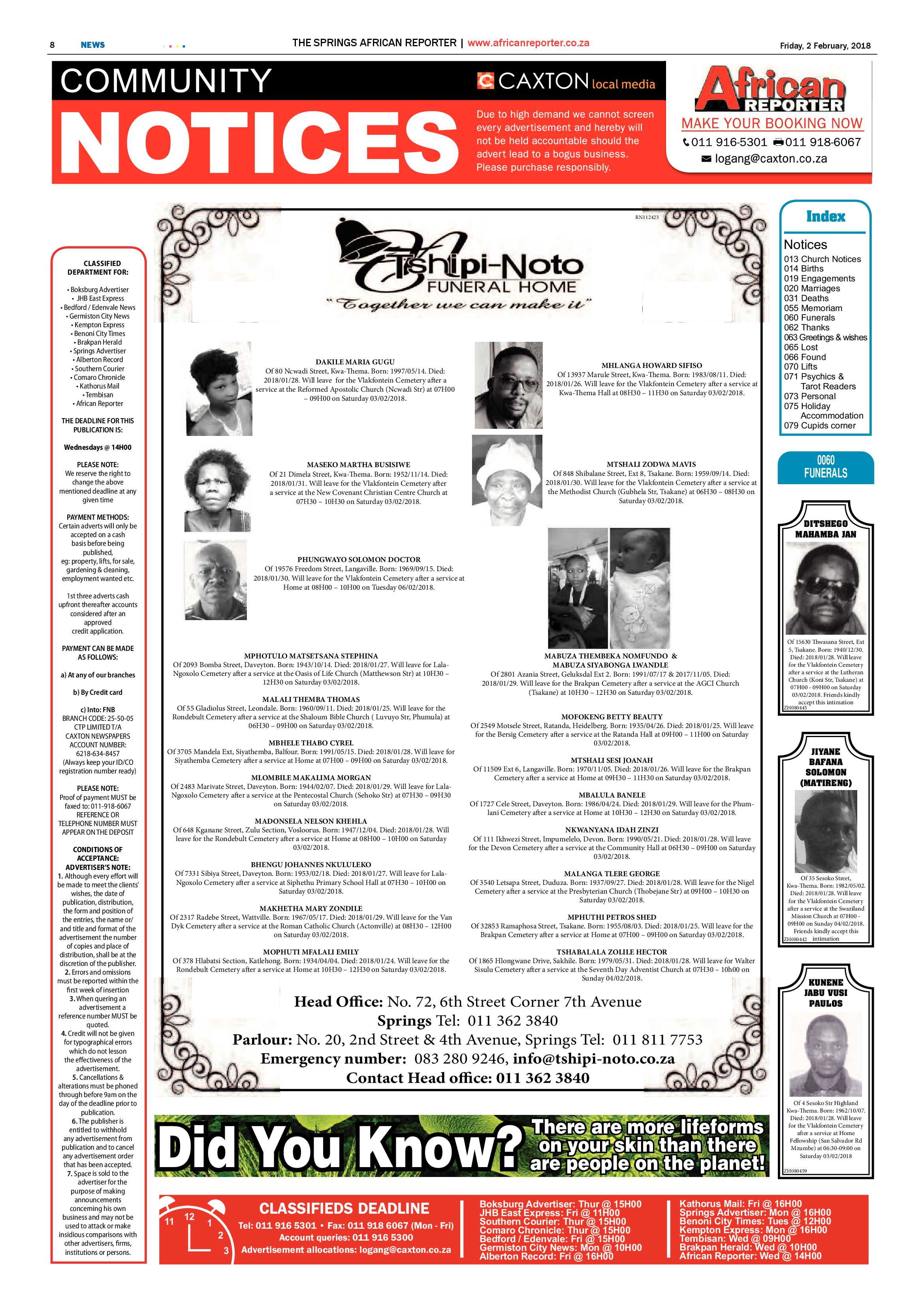 African Reporter 02 February 2018 page 8