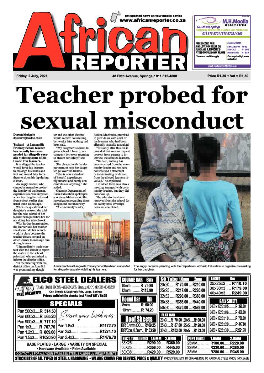 African Reporter 02 July 2021 page 1