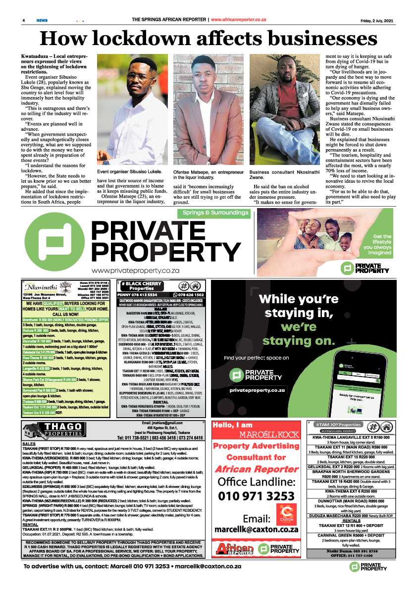 African Reporter 02 July 2021 page 4