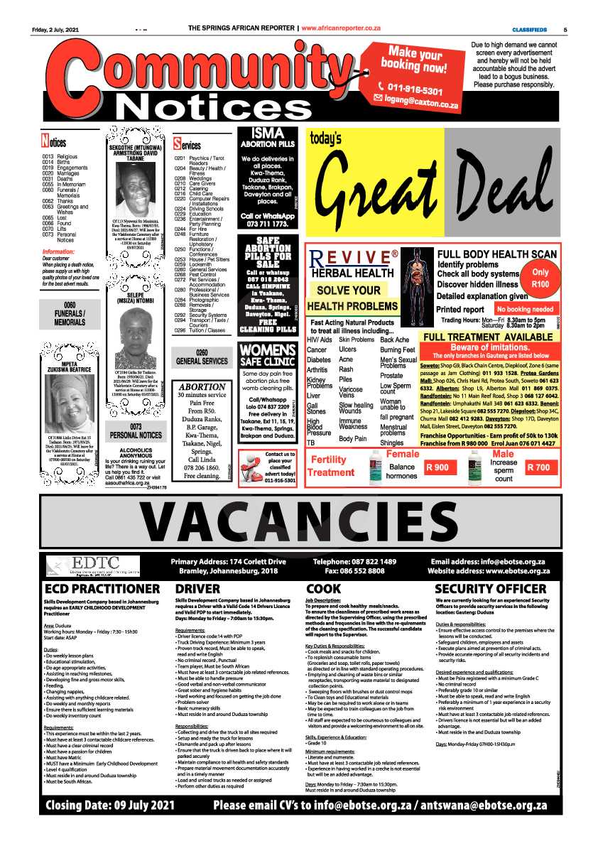 African Reporter 02 July 2021 page 5