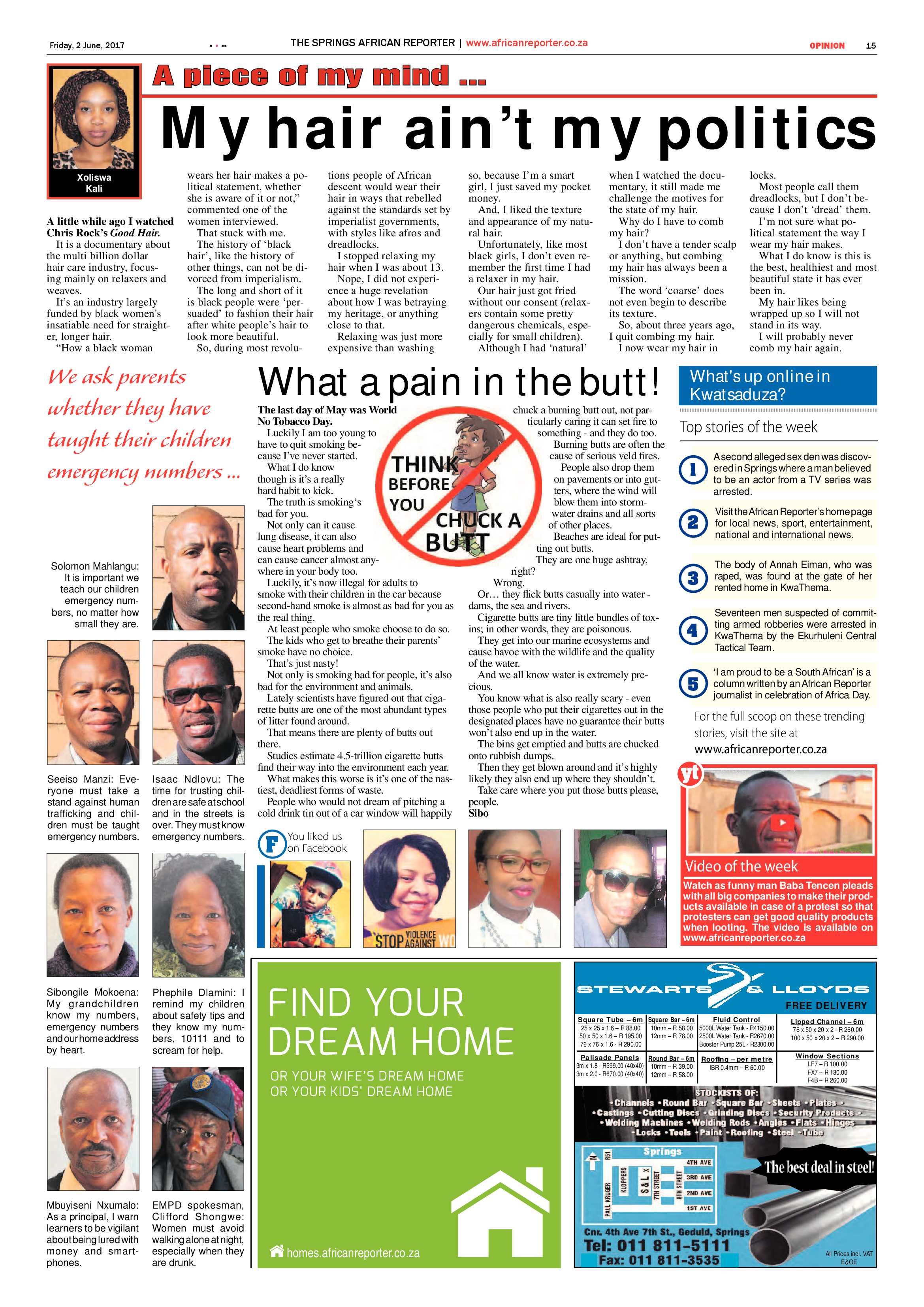African Reporter 02 June 2017 page 15