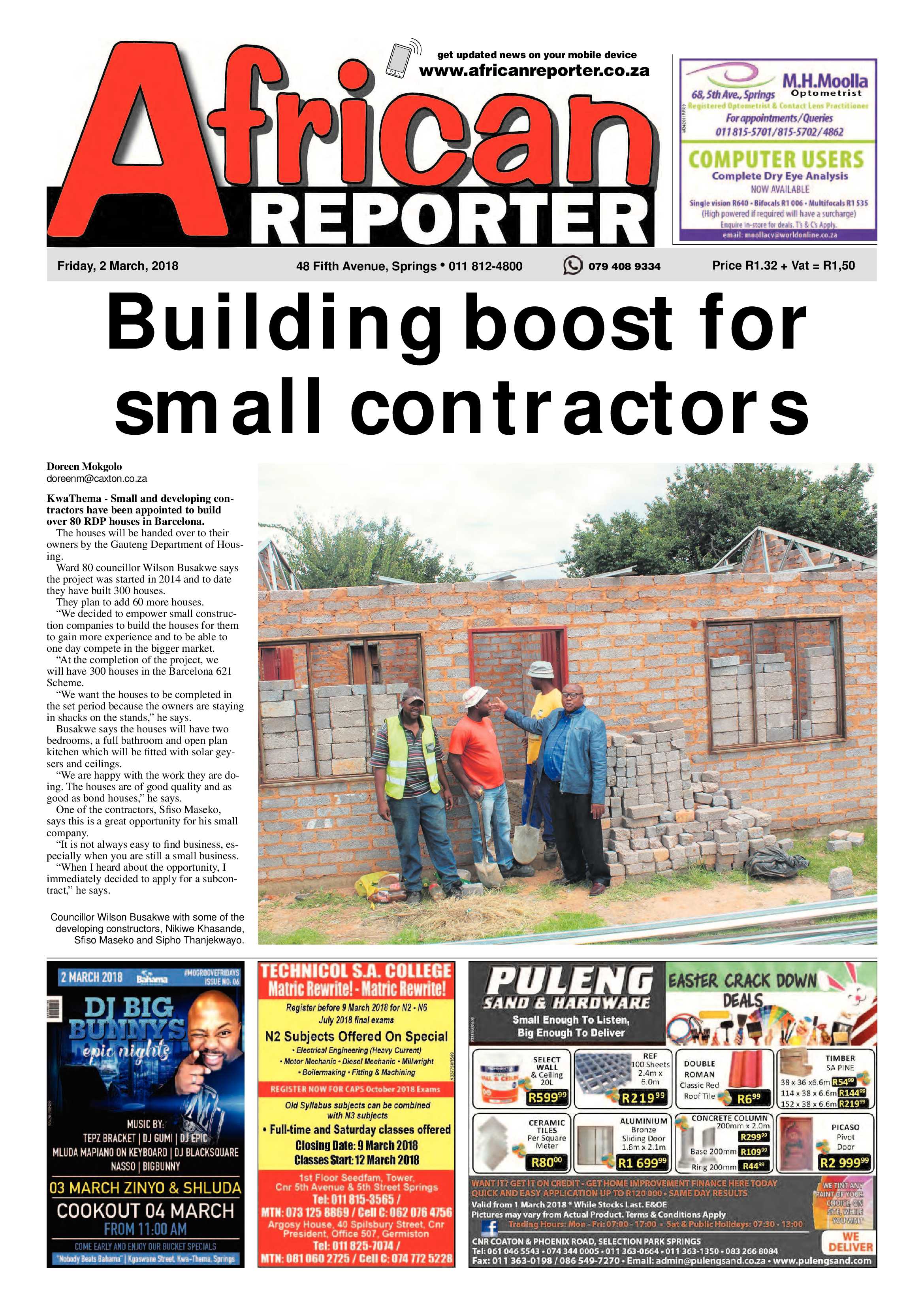 African Reporter 02 March 2018 page 1