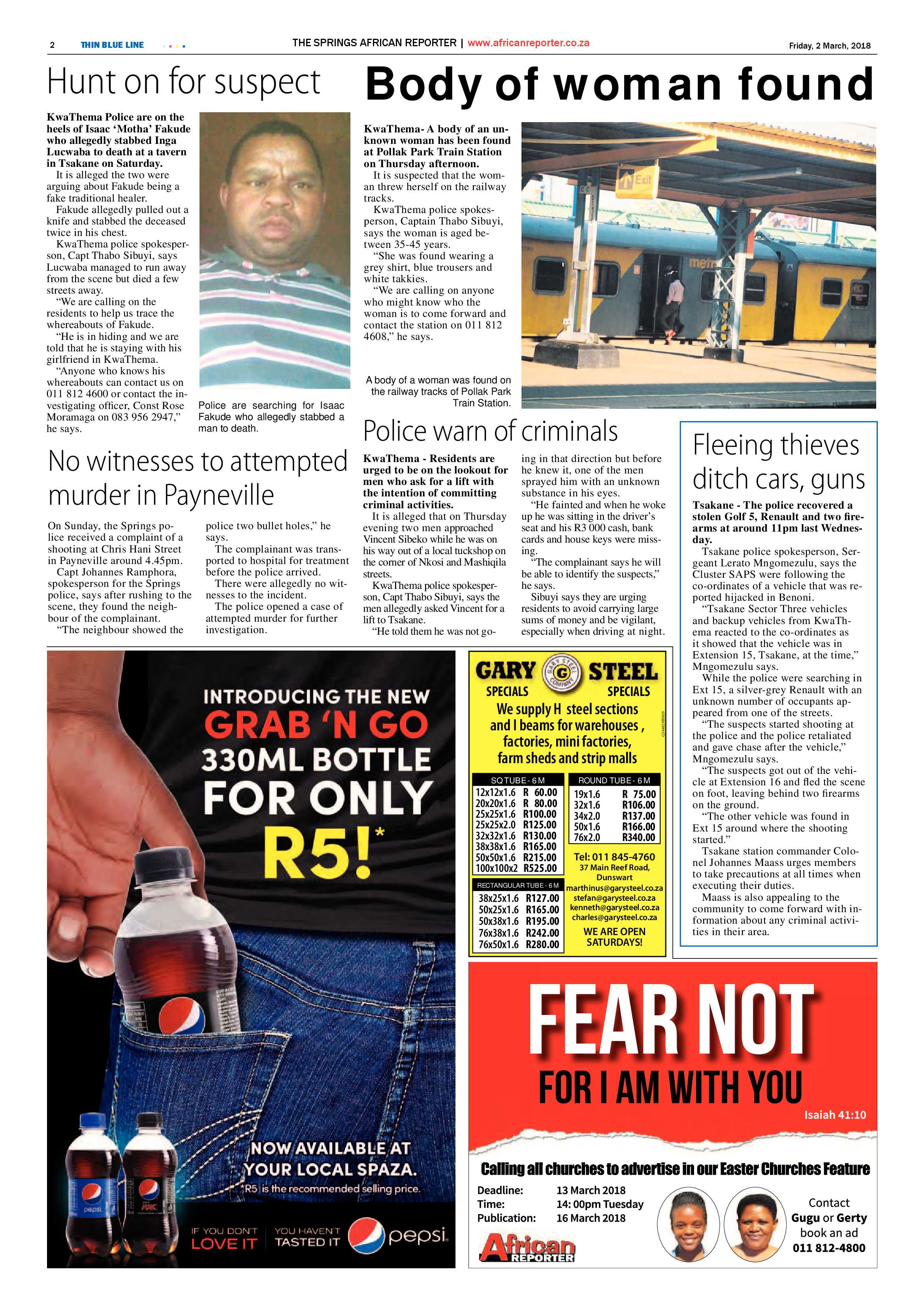 African Reporter 02 March 2018 page 2