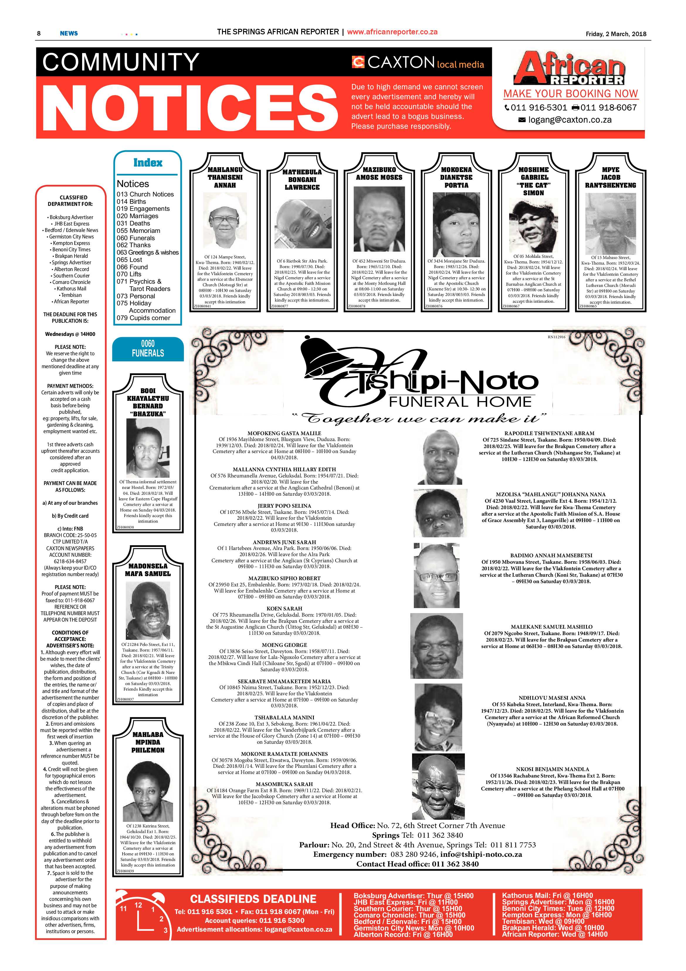 African Reporter 02 March 2018 page 8