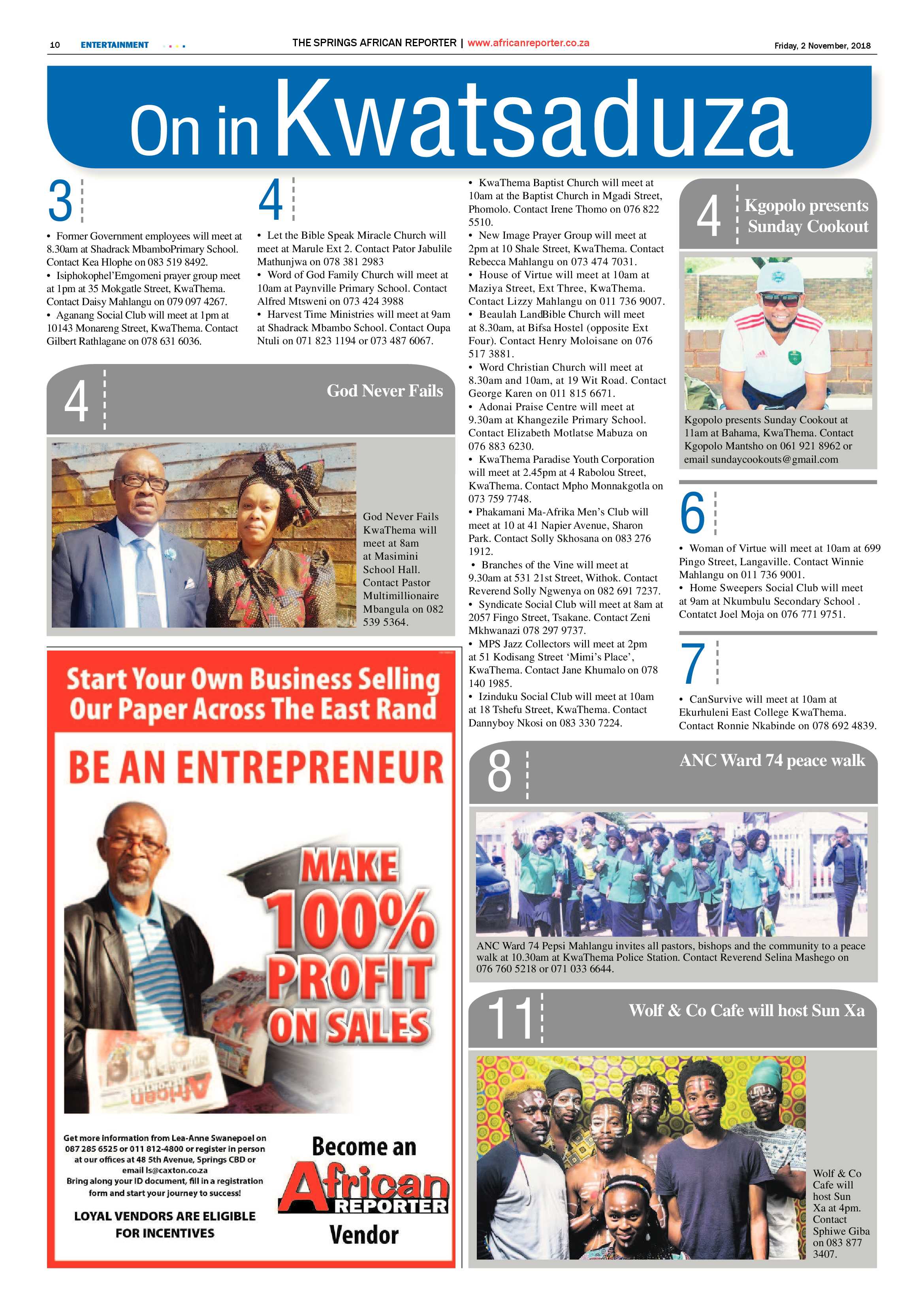 African Reporter 02 November 2018 page 10