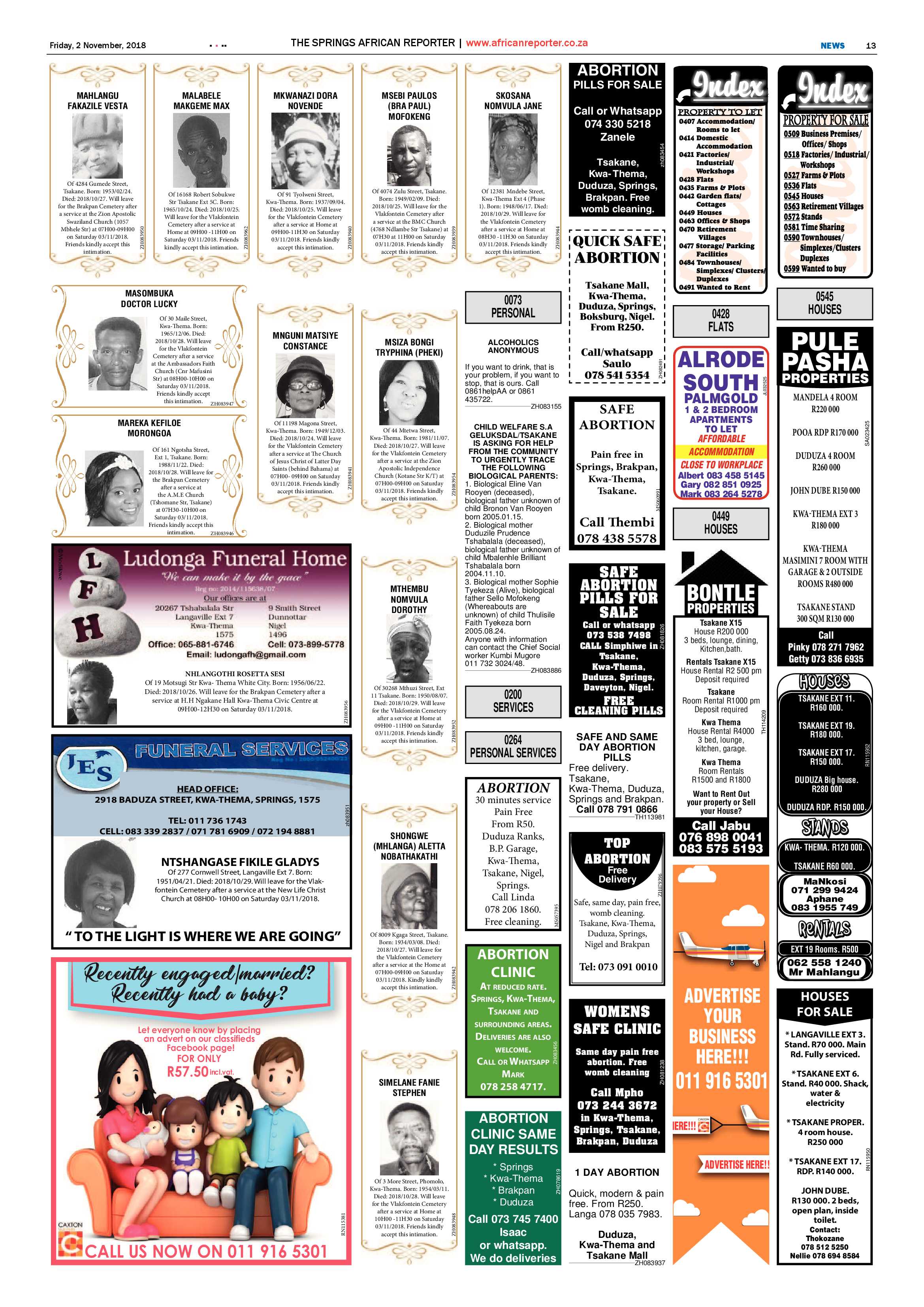 African Reporter 02 November 2018 page 13