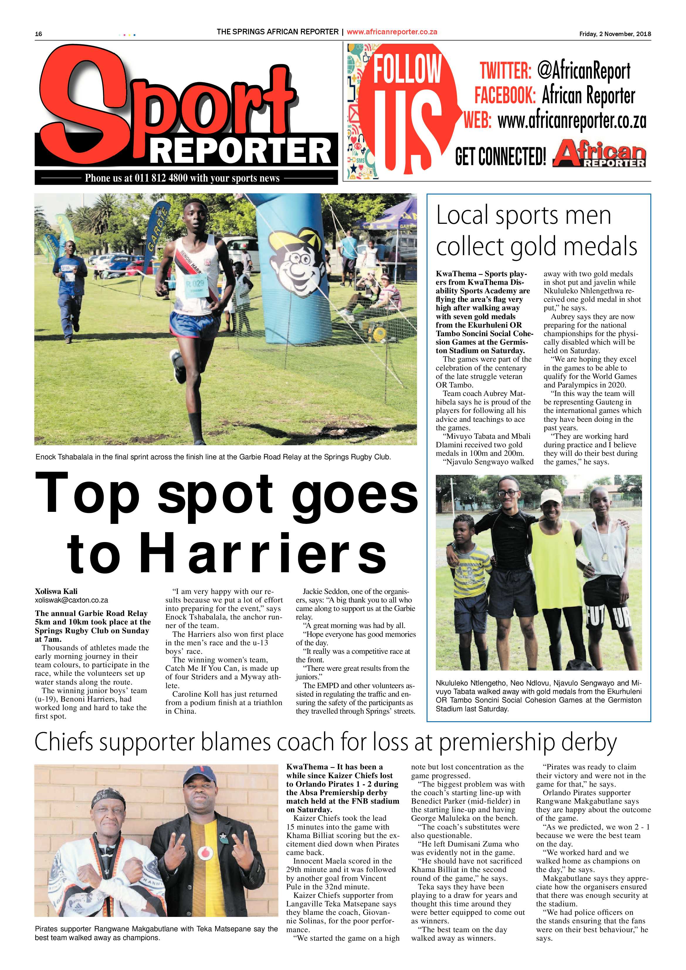 African Reporter 02 November 2018 page 16