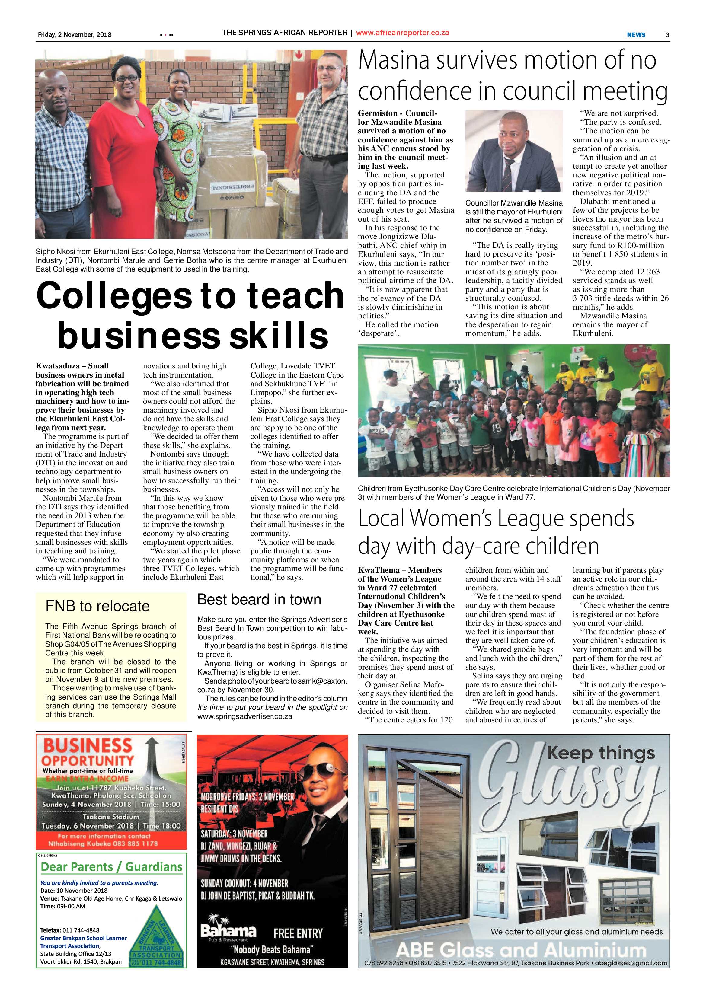 African Reporter 02 November 2018 page 3