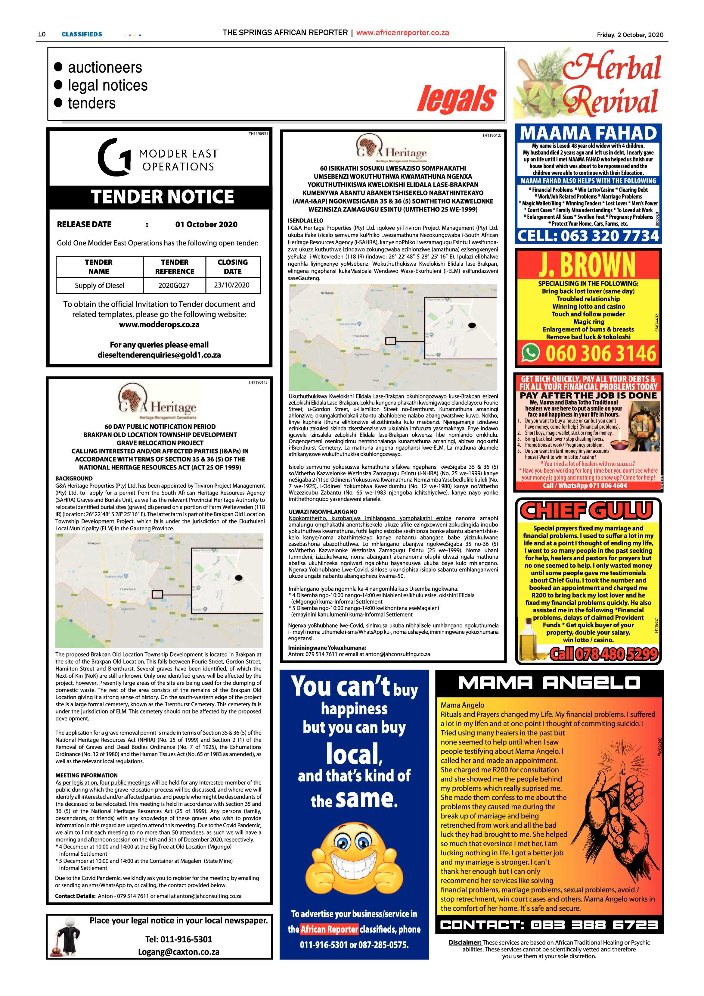 African Reporter 02 October 2020 page 10