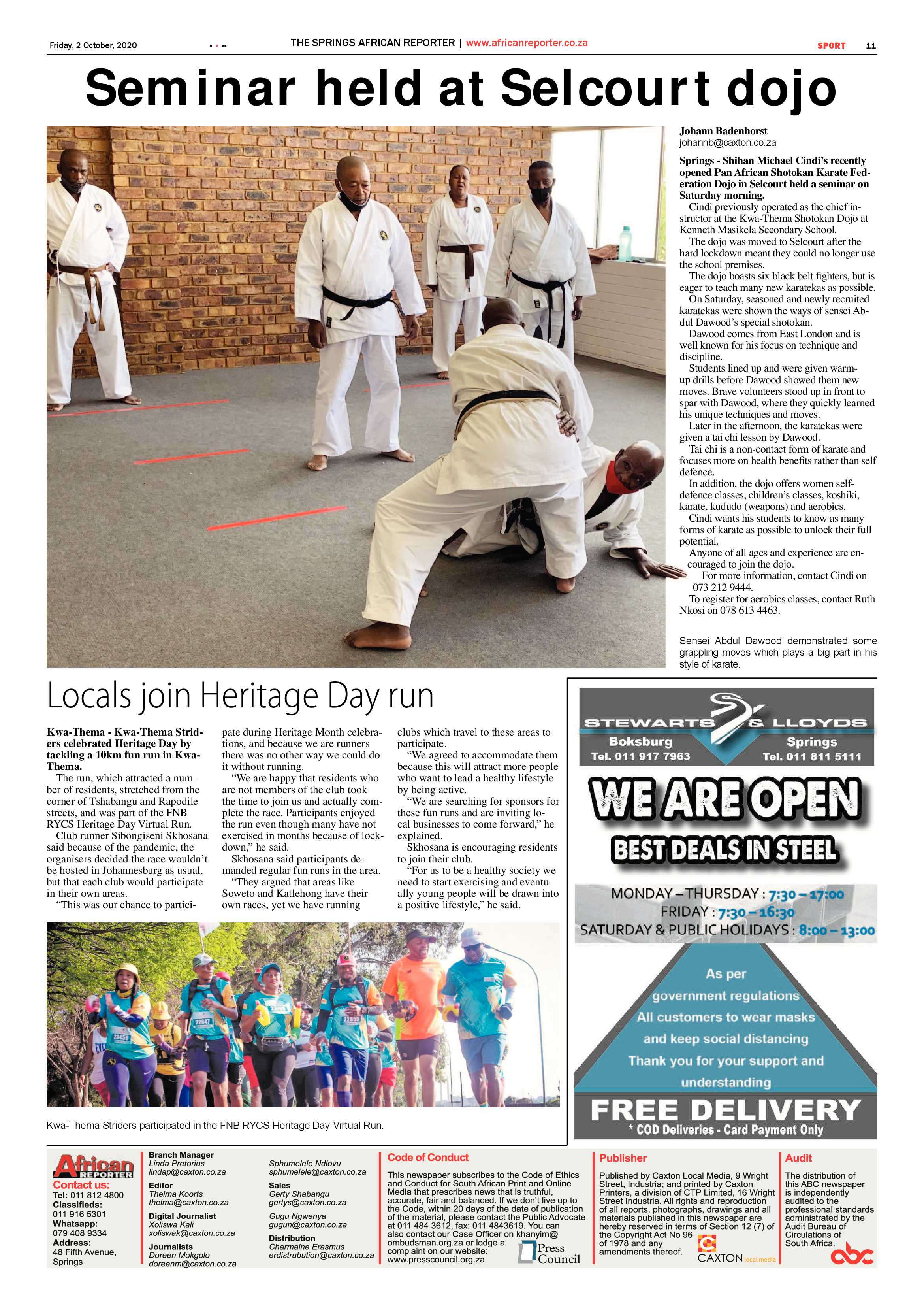 African Reporter 02 October 2020 page 11
