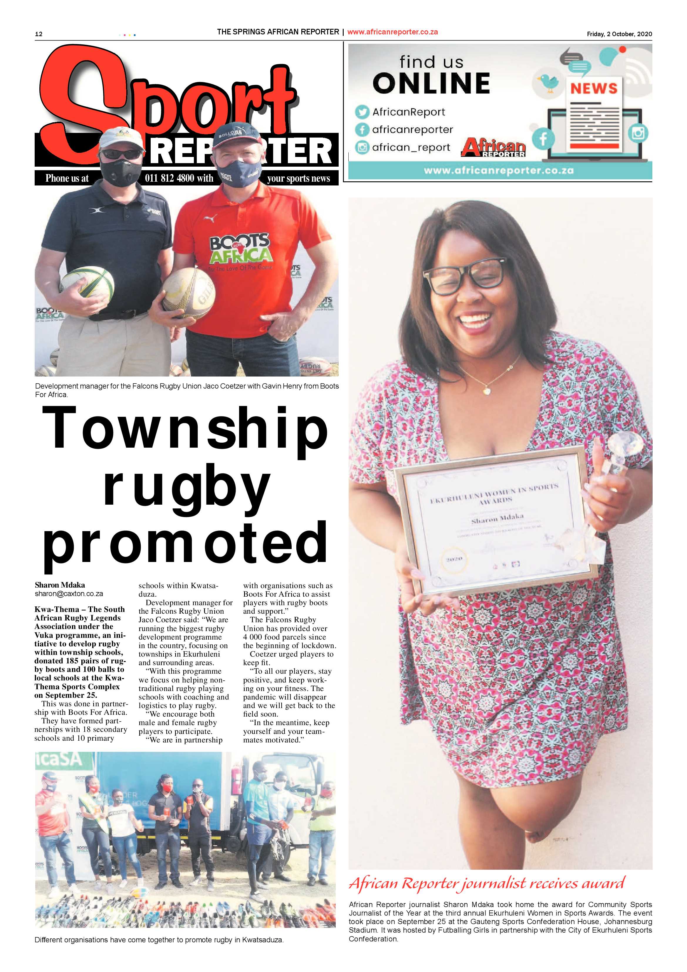 African Reporter 02 October 2020 page 12